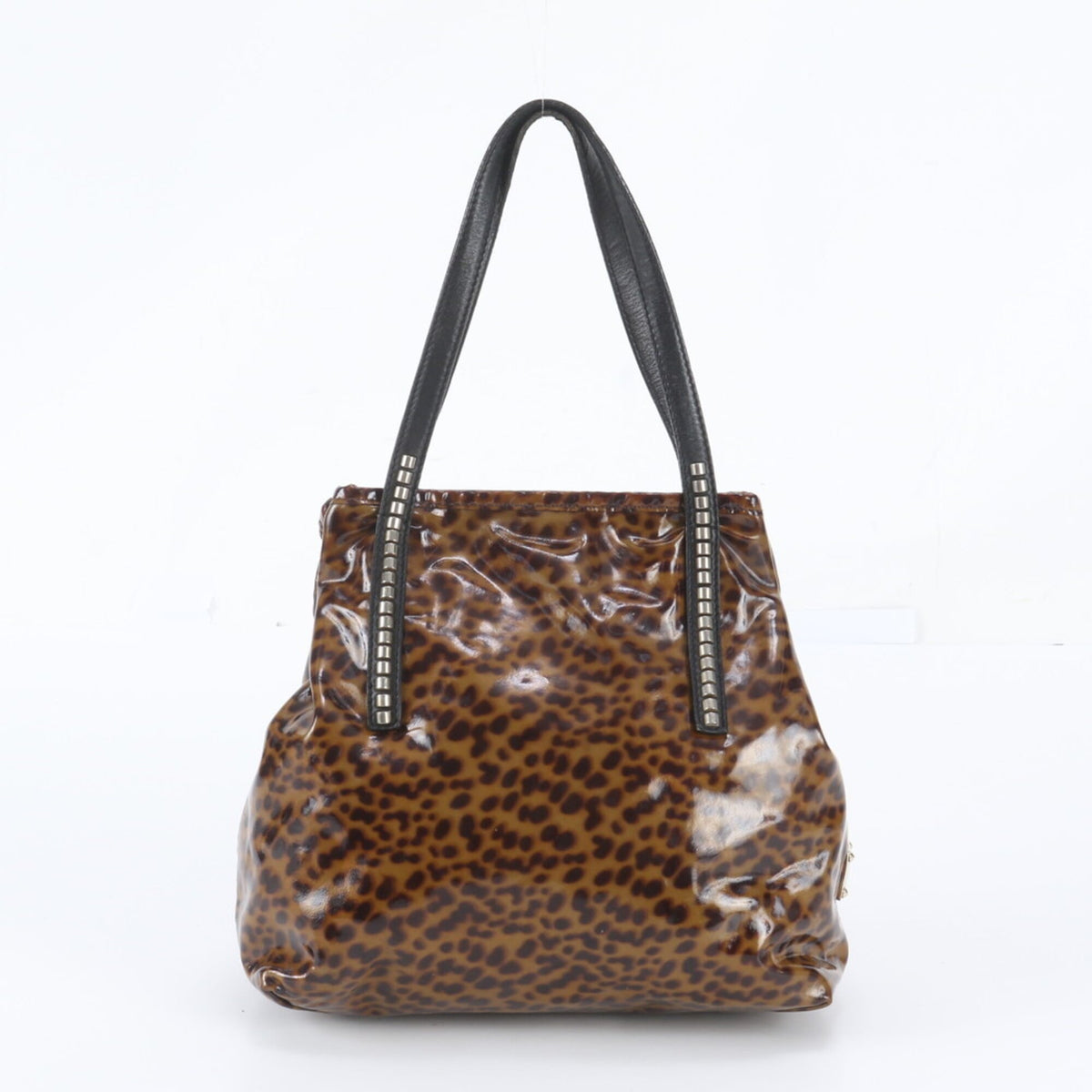Jimmy Choo Brown Leather Handbag Shoulder Bag Tote Bag (Pre-Owned)