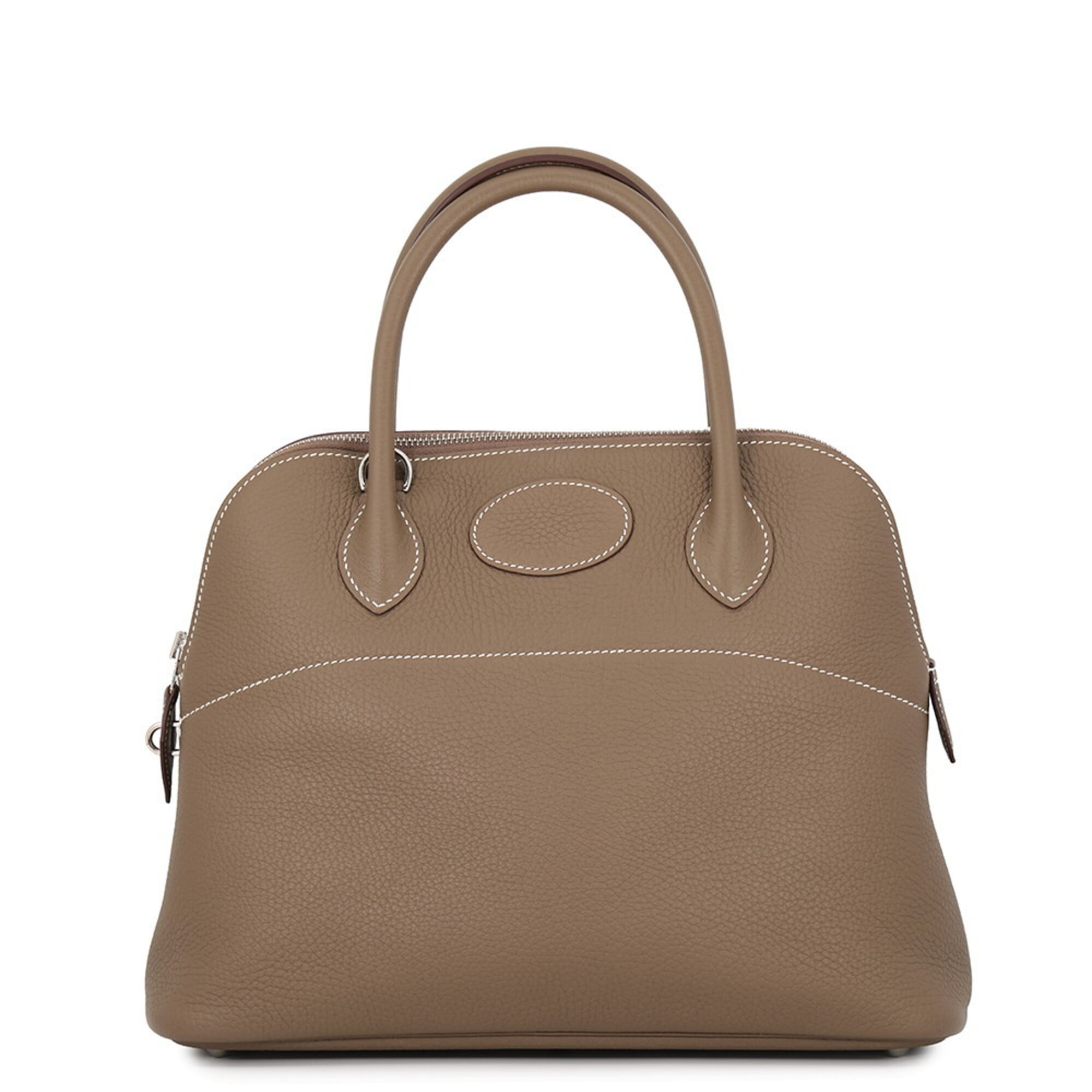 Hermes Bolide Etoupe Gray Taurillon Clemence Leather Handbag Shoulder Bag (Pre-Owned)