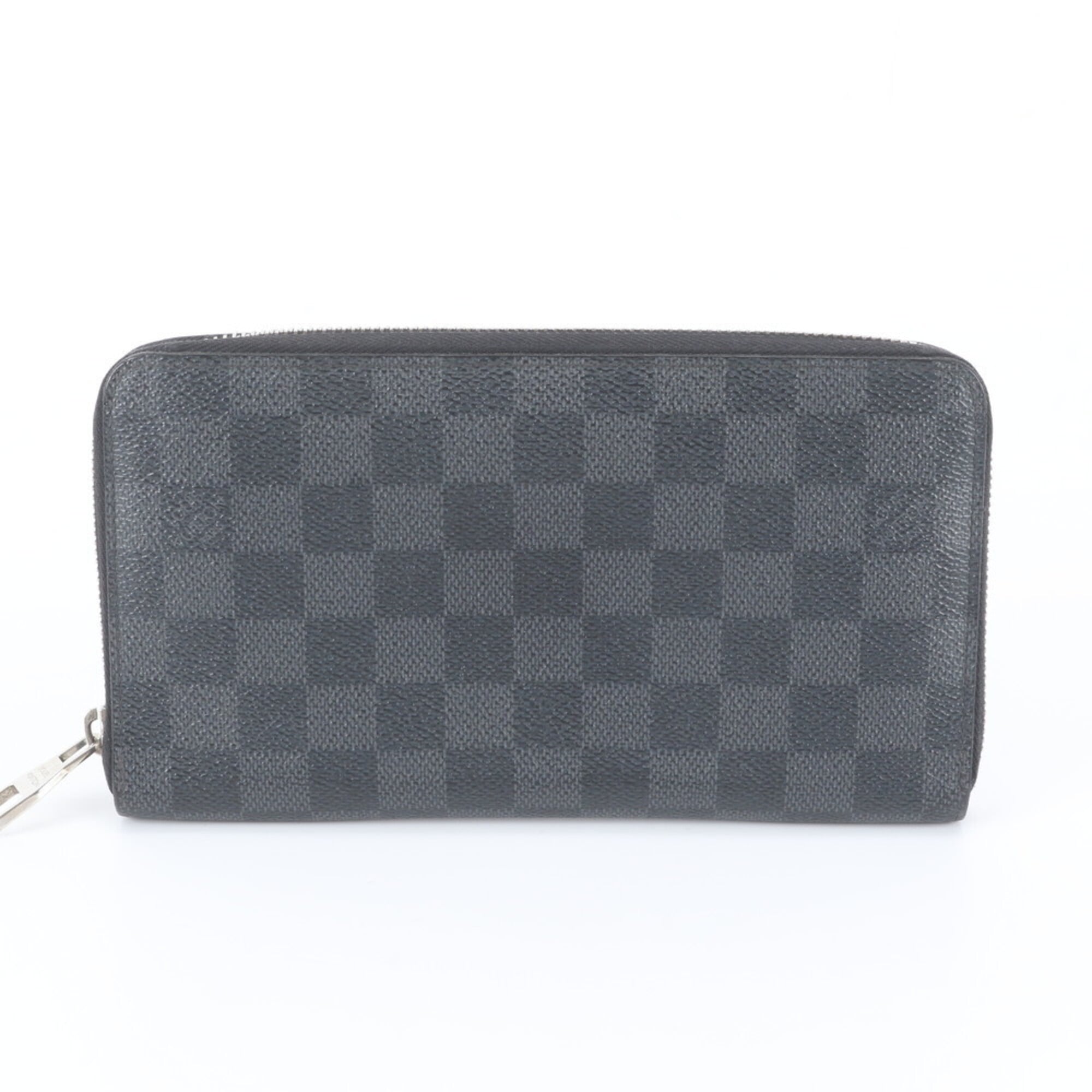 Louis Vuitton Black Leather Coated Canvas Long Wallet (Bi-Fold) (Pre-Owned)