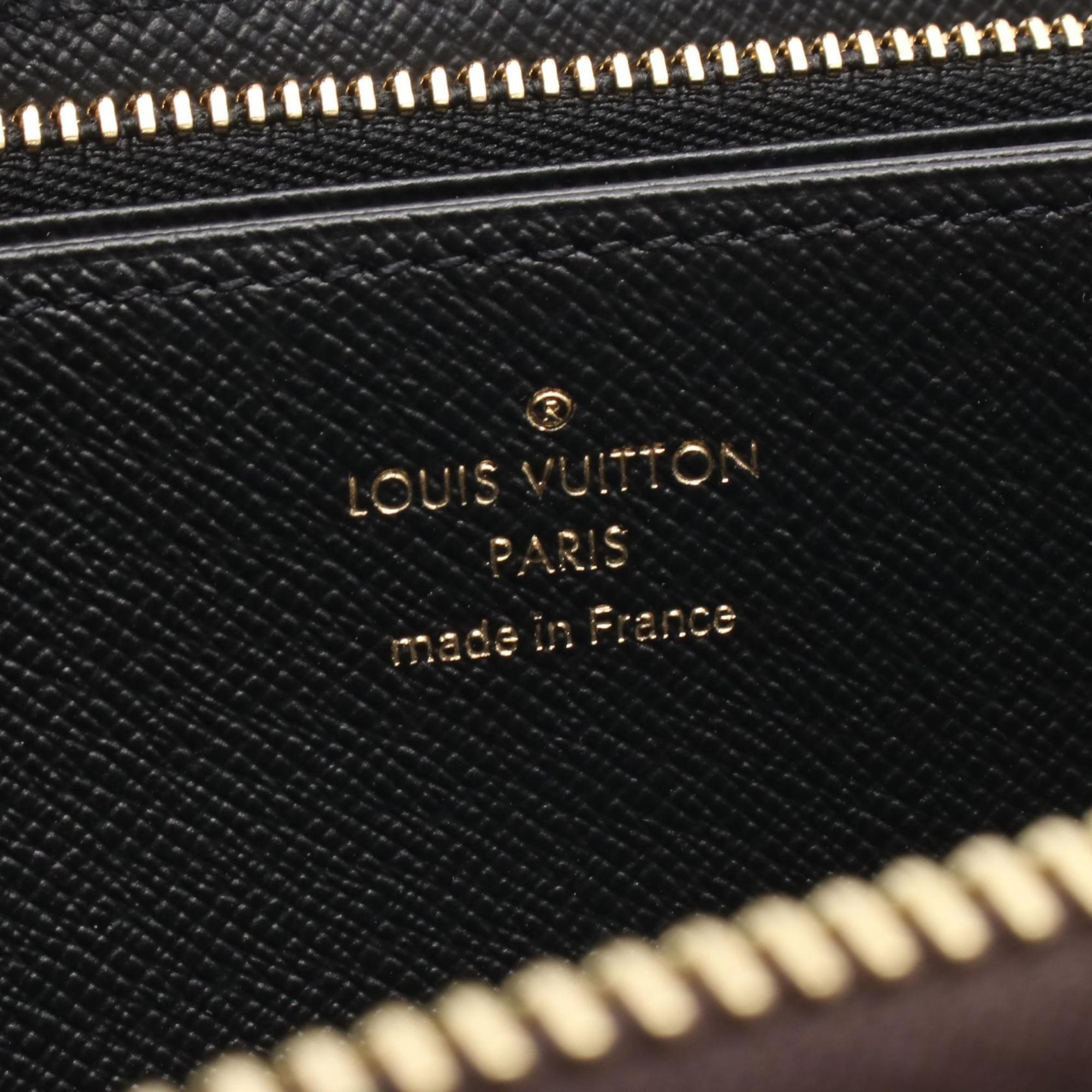 Louis Vuitton Brown Leather Pvc Long Wallet (Bi-Fold) (Pre-Owned)