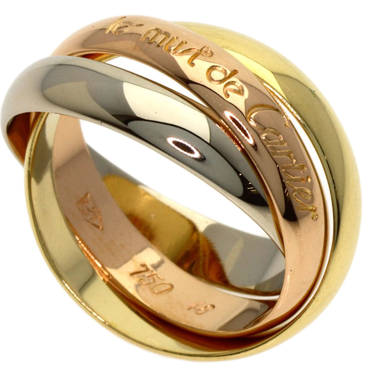 Cartier Trinity Yellow Gold (18K) Pink Gold (18K) White Gold (18K) Band Ring (Pre-Owned)