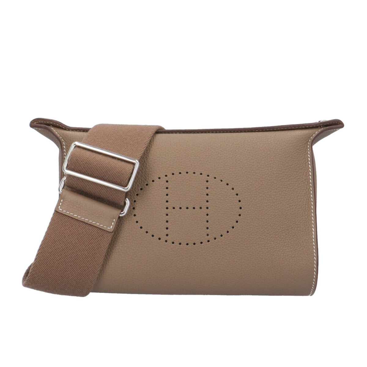 Hermes Beige Etoupe Gray Togo Leather Handbag Shoulder Bag (Pre-Owned)