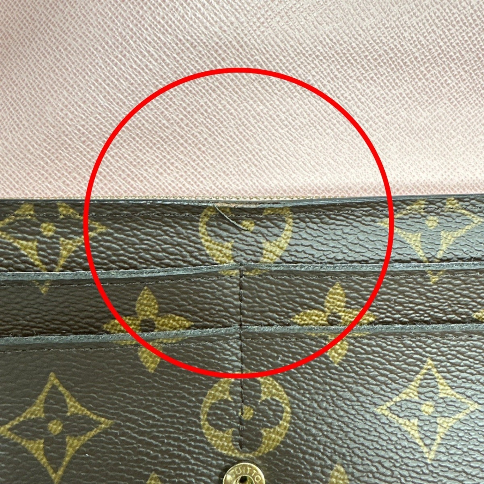 Louis Vuitton Rose Ballerine Monogram Long Wallet (Bi-Fold) (Pre-Owned)