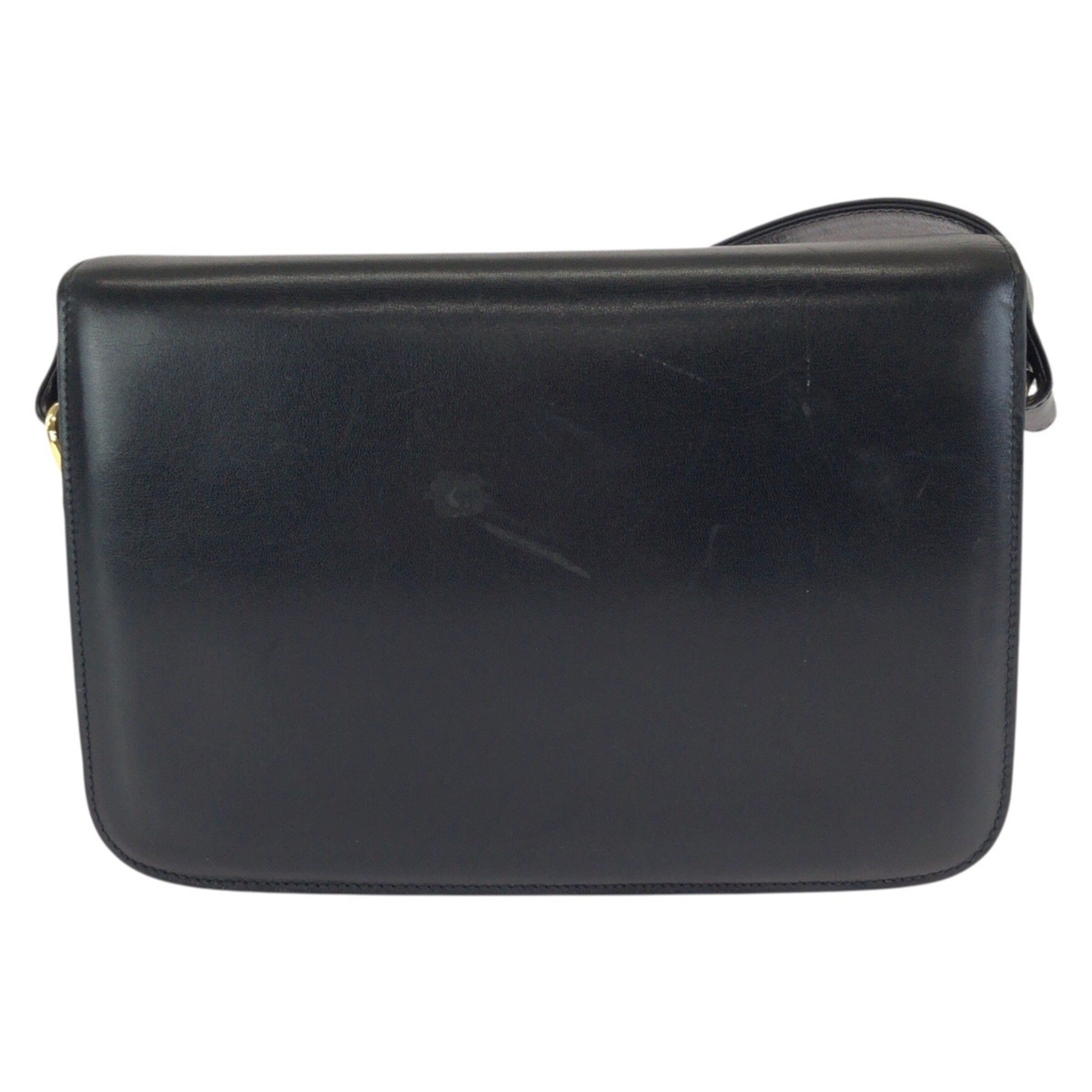 Celine Black Leather Pochette Shoulder Bag (Pre-Owned)