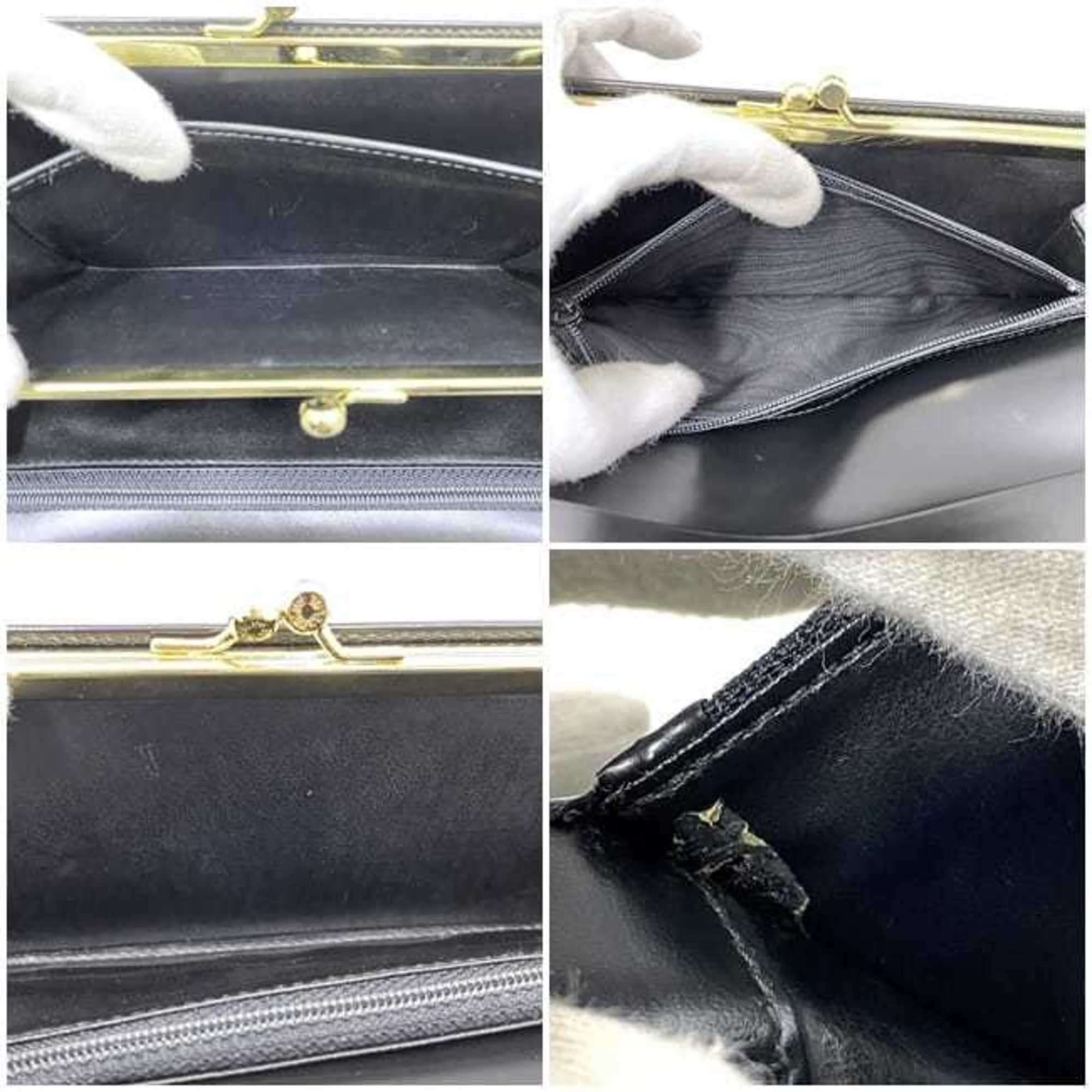 Celine Black Brown Pvc Leather Long Wallet (Bi-Fold) (Pre-Owned)