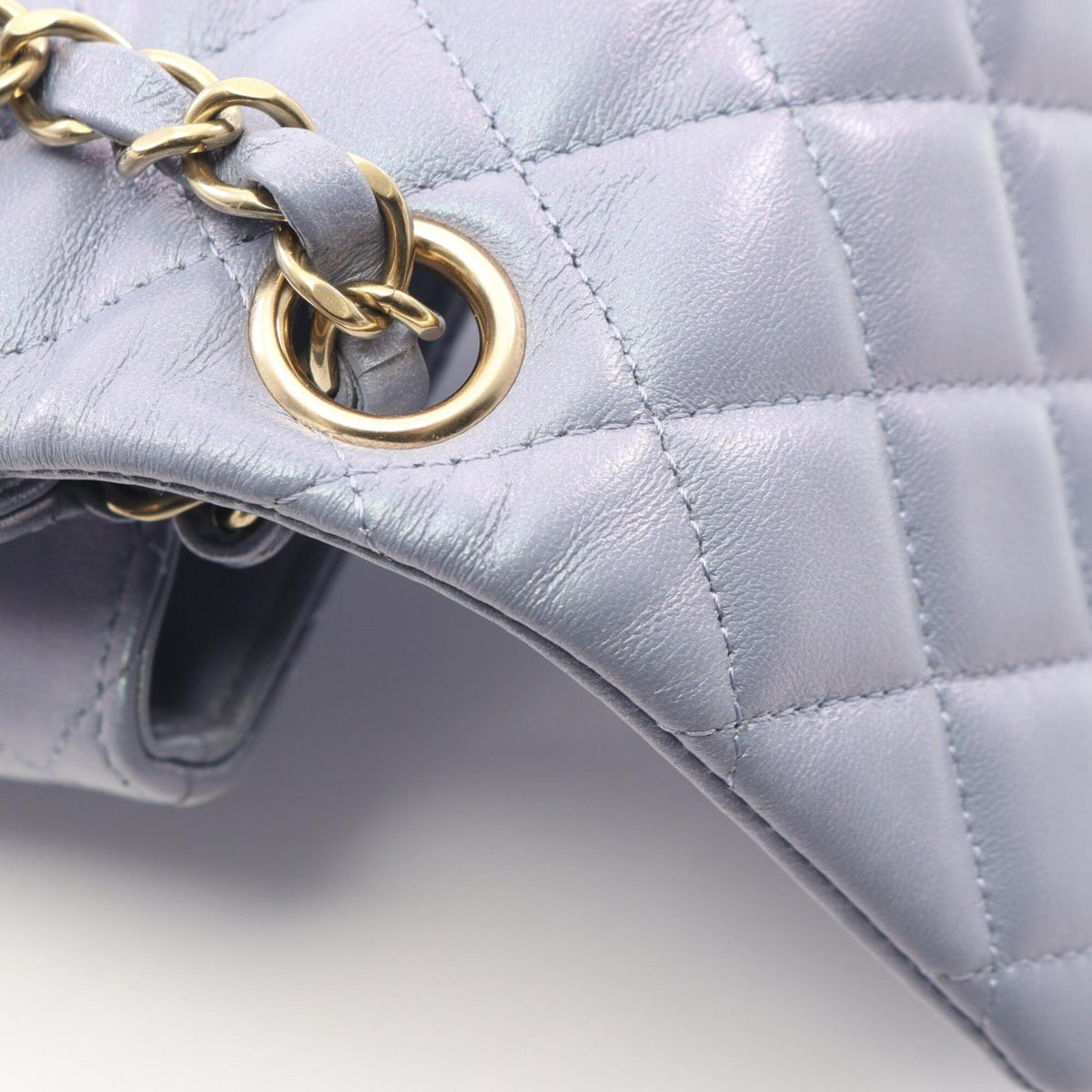 Chanel Blue Leather Handbag Shoulder Bag (Pre-Owned)