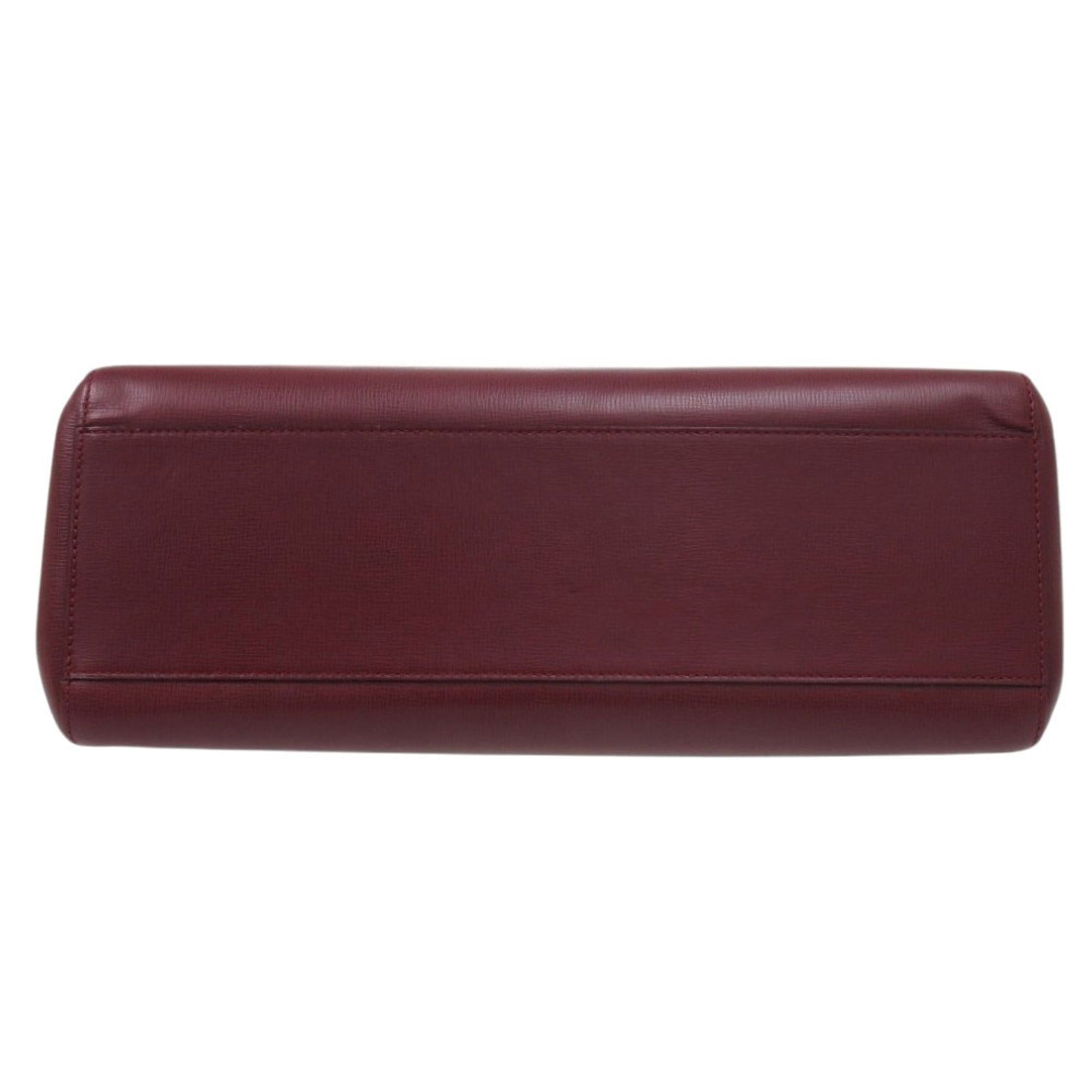 Cartier Bordeaux Red Color Leather Shoulder Bag (Pre-Owned)