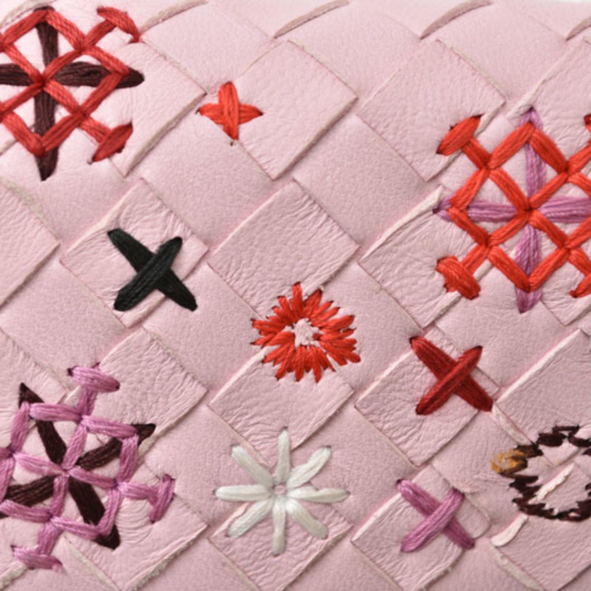 Bottega Veneta Pink Embroidery Coin Purse/Coin Case (Pre-Owned)