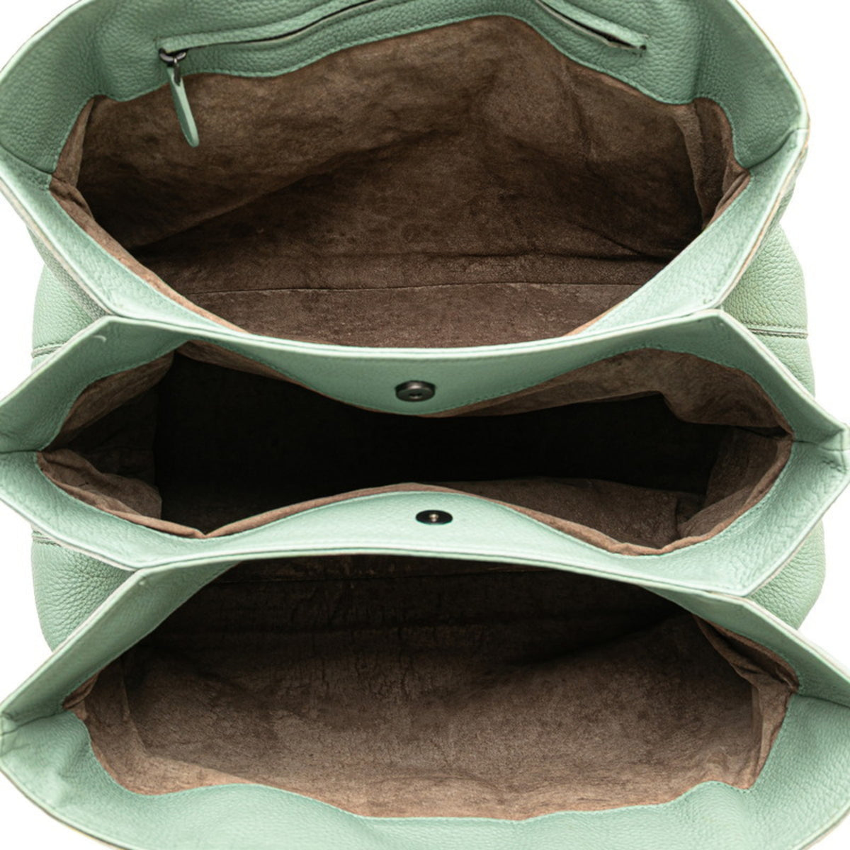 Bottega Veneta Intrecciato Green Leather Handbag (Pre-Owned)