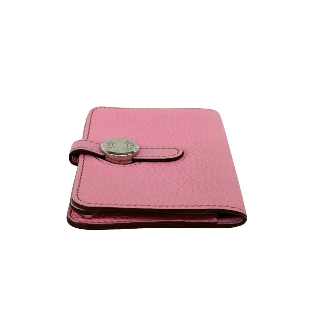 Hermes Pink Taurillon Clemence Leather Coin Purse/Coin Case (Pre-Owned)
