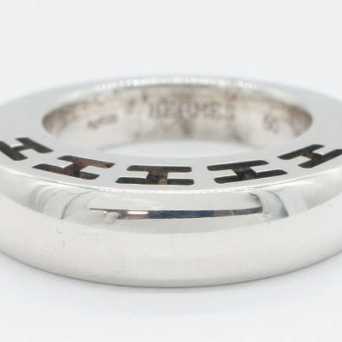 Hermes Sterling Silver 925 Band Ring (Pre-Owned)