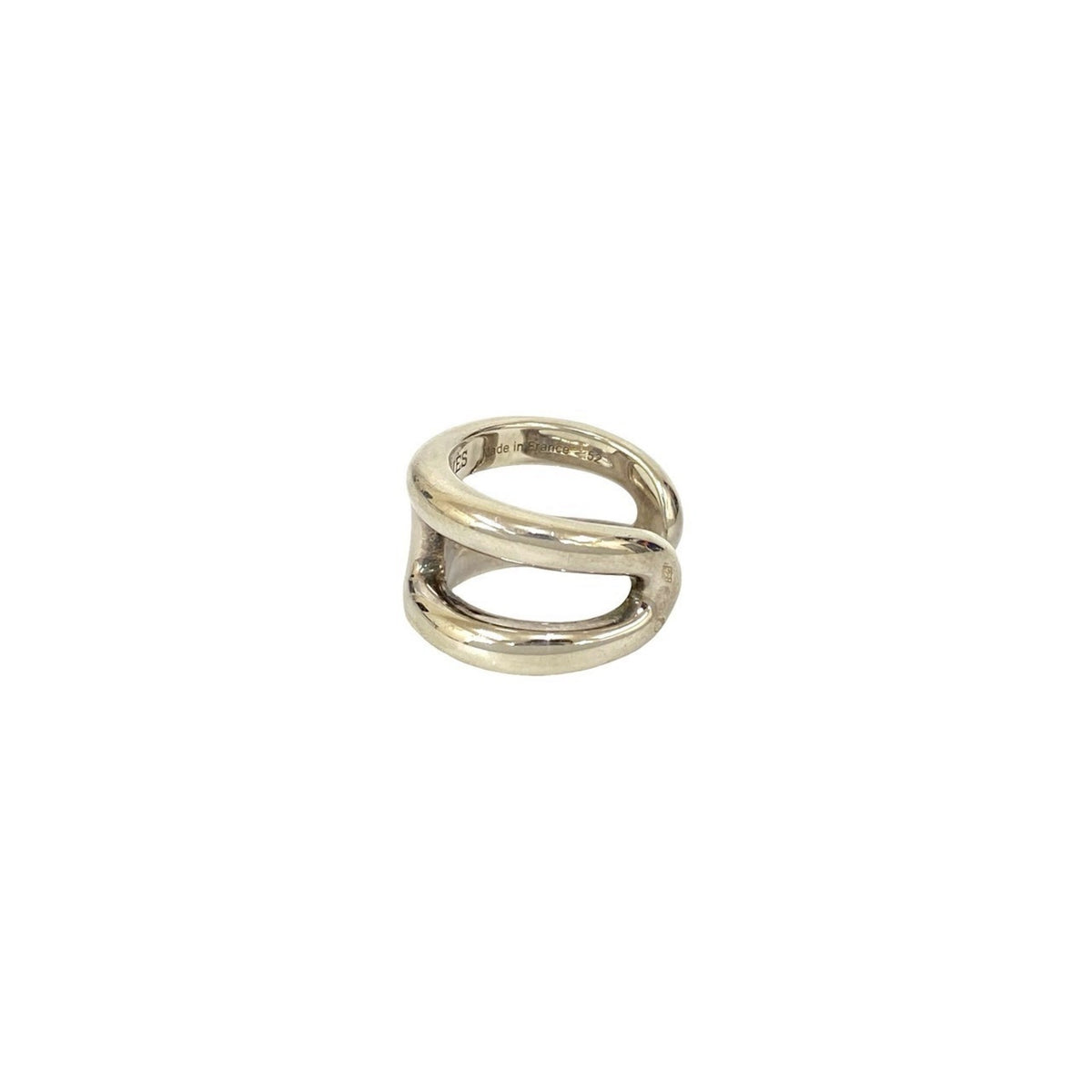 Hermes Silver Silver 925 Band Ring (Pre-Owned)