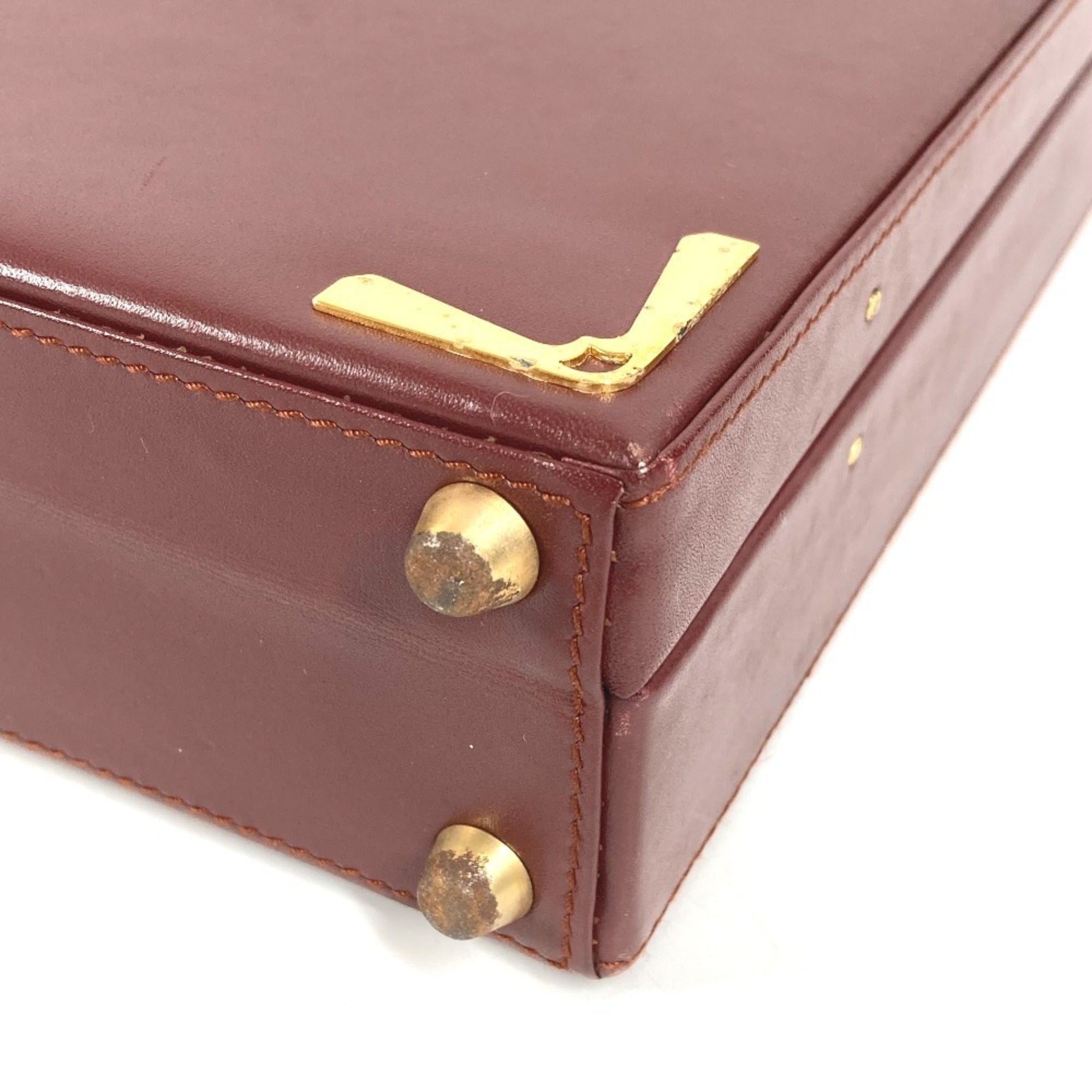 Cartier Must Wine Red Leather Attaché Case (Pre-Owned)