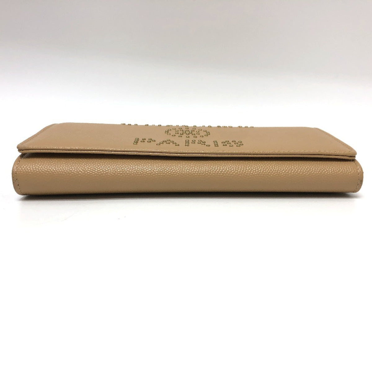 Chanel Beige Leather Long Wallet (Bi-Fold) (Pre-Owned)