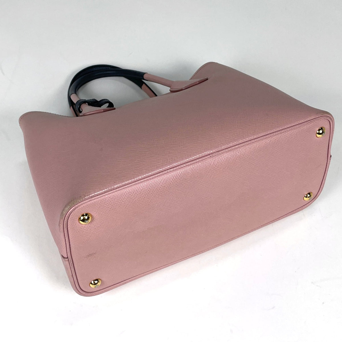 Prada Navy Pink Saffiano Handbag (Pre-Owned)