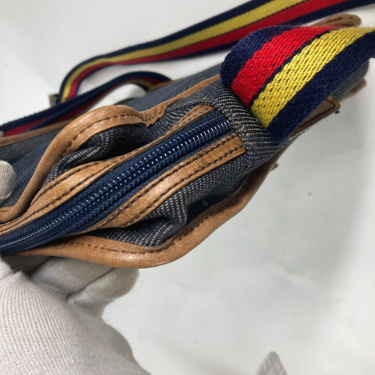 Fendi Blue Denim Pochette Shoulder Bag (Pre-Owned)