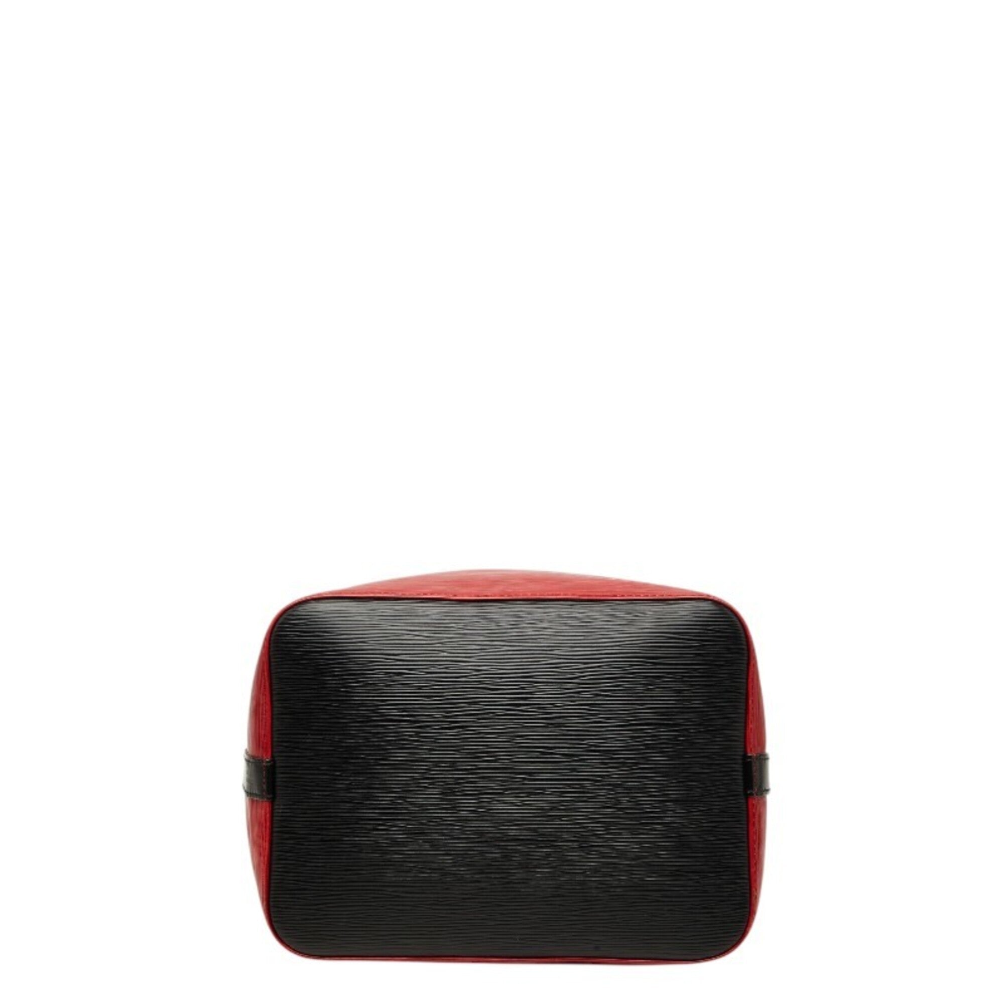 Louis Vuitton Black Red Color Leather Shoulder Bag (Pre-Owned)