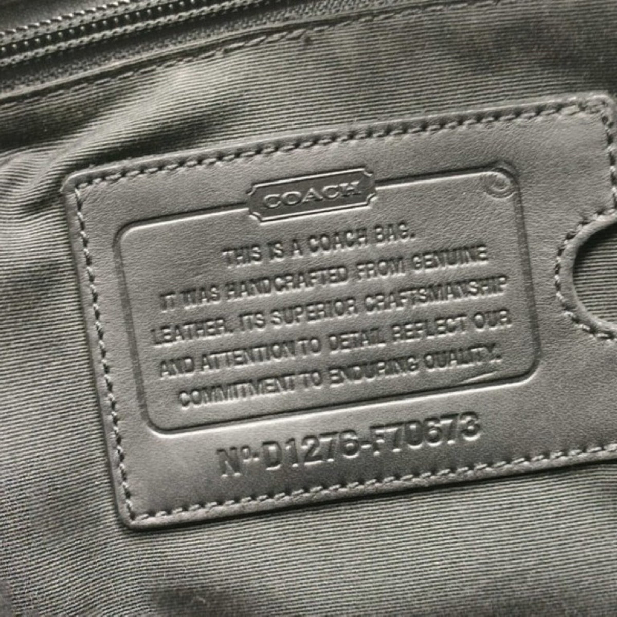 Coach Black Leather Handbag Shoulder Bag Tote Bag (Pre-Owned)