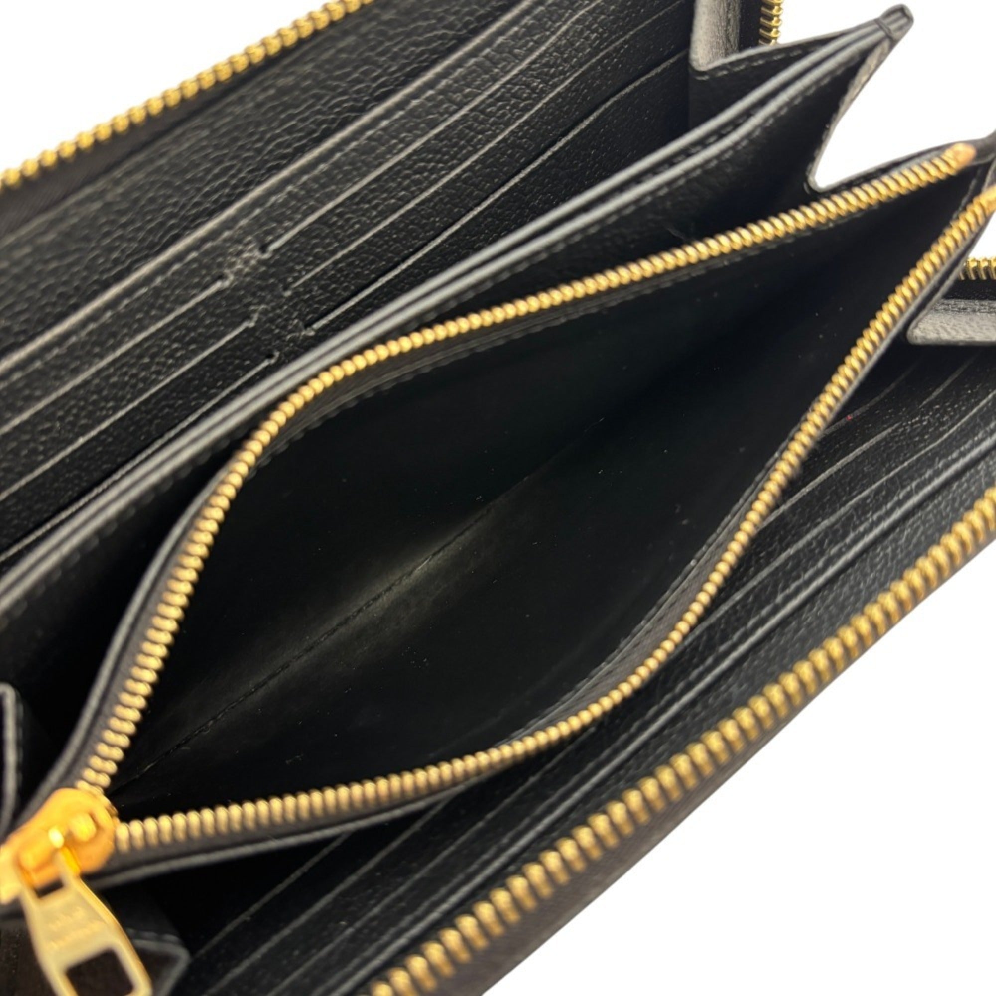 Louis Vuitton Beige Black Monogram Empreinte Long Wallet (Bi-Fold) (Pre-Owned)