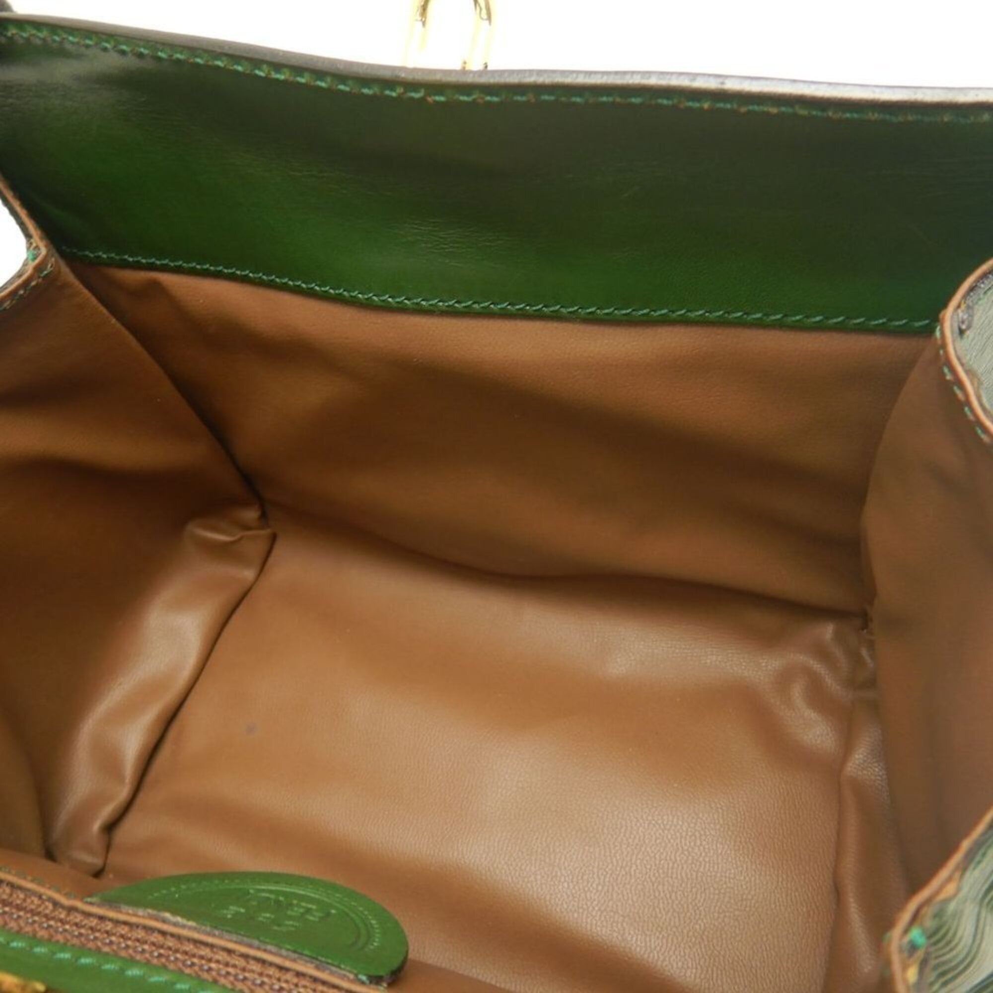 Fendi Green Leather Handbag (Pre-Owned)