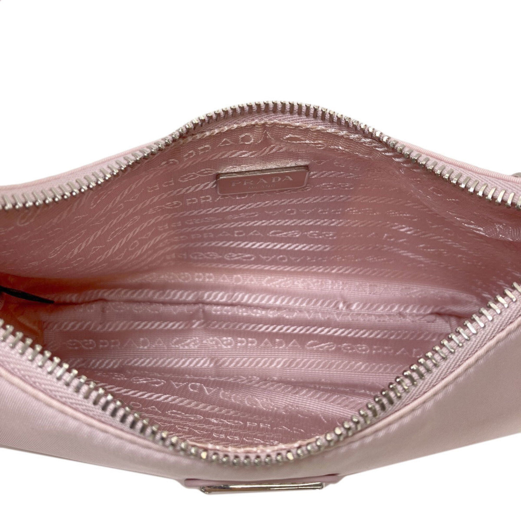 Prada Pink Nylon Pouch Shoulder Bag (Pre-Owned)