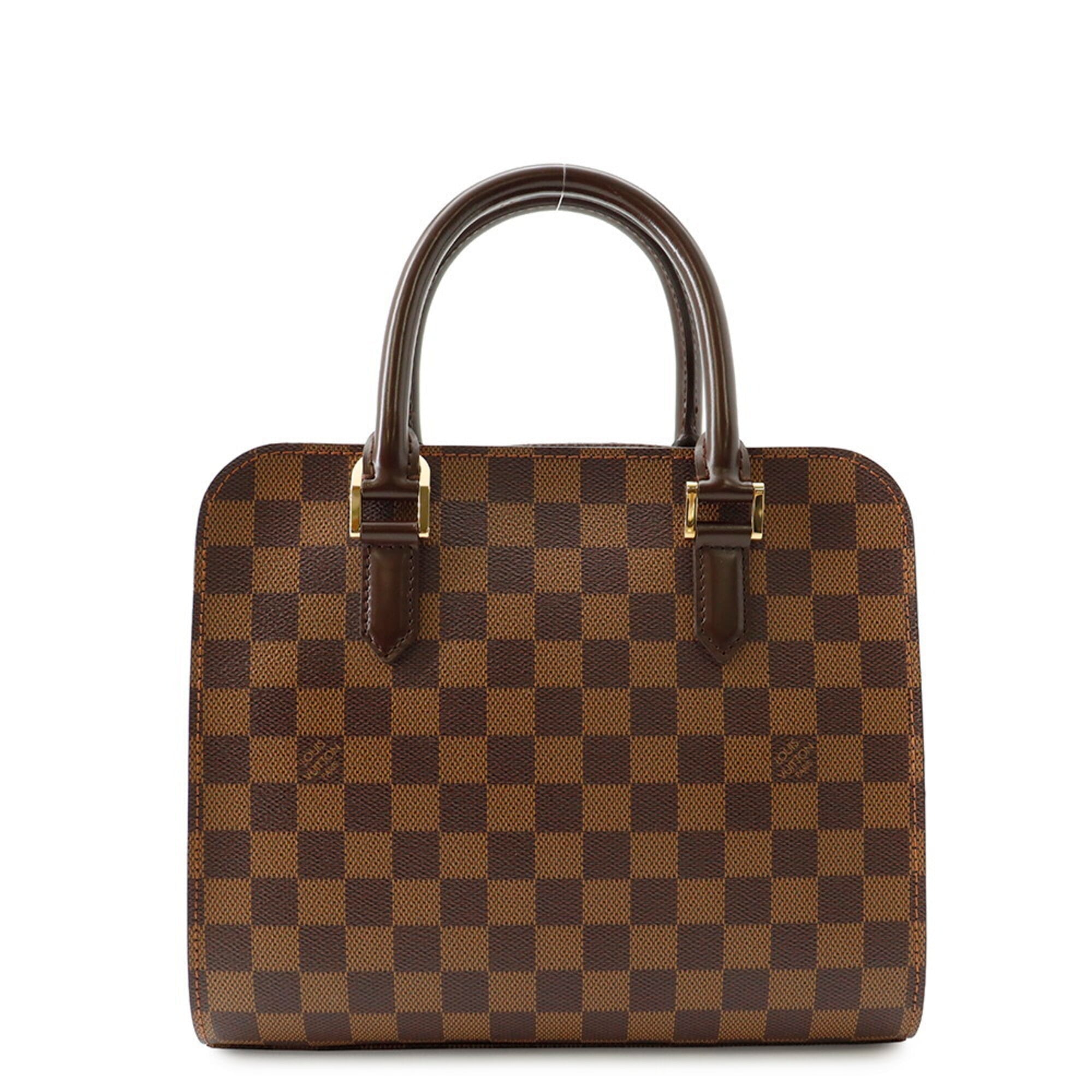 Louis Vuitton Damier Canvas Ebene Red Color Exotic Leather Handbag (Pre-Owned)