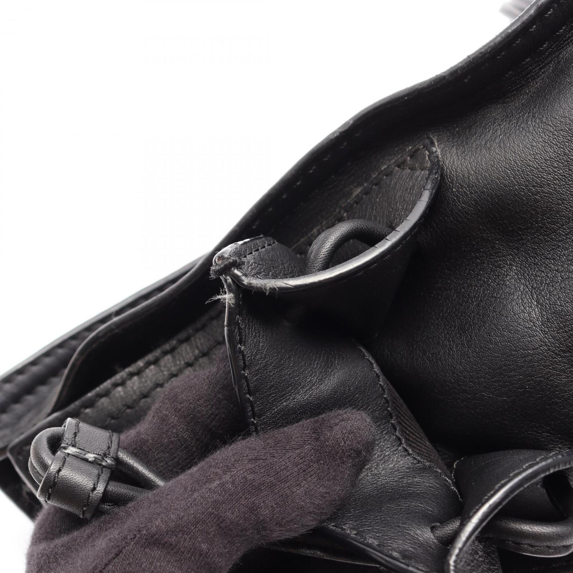 Loewe Black Leather Handbag Tote Bag (Pre-Owned)