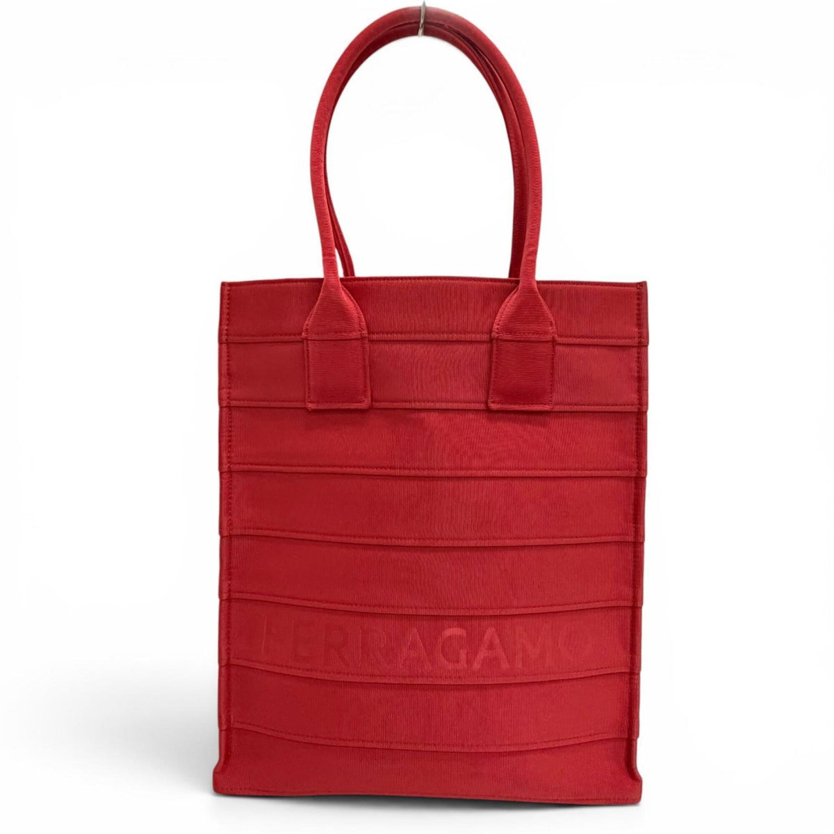 Salvatore Ferragamo Red Color Leather Tote Bag (Pre-Owned)