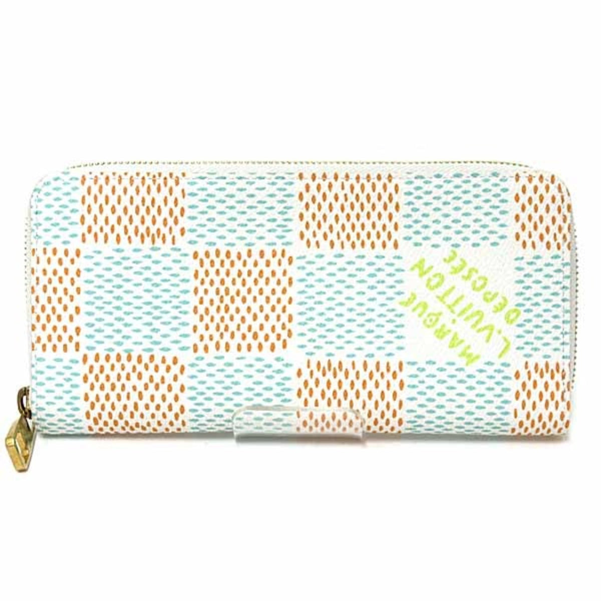 Louis Vuitton Damier Multi-Color White Long Wallet (Bi-Fold) (Pre-Owned)