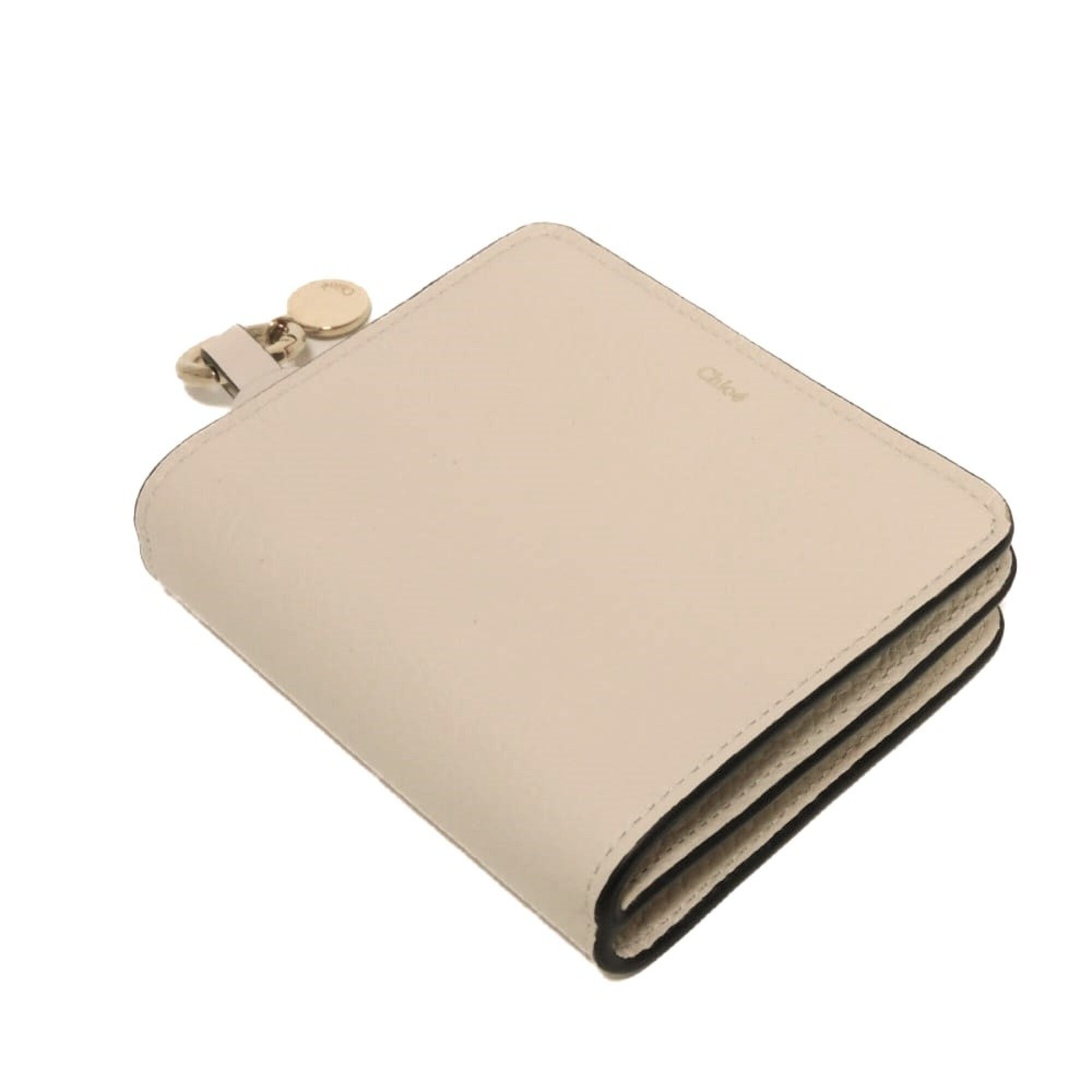 Chloé White Leather Wallet (Bi-Fold) (Pre-Owned)