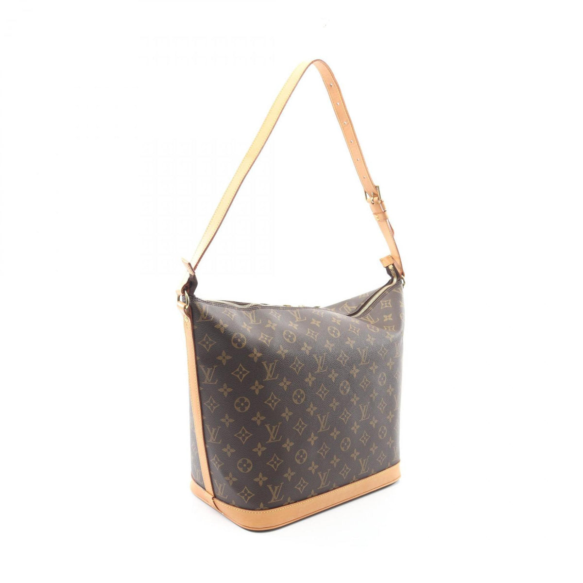 Louis Vuitton Brown Monogram Coated Canvas Leather Shoulder Bag (Pre-Owned)