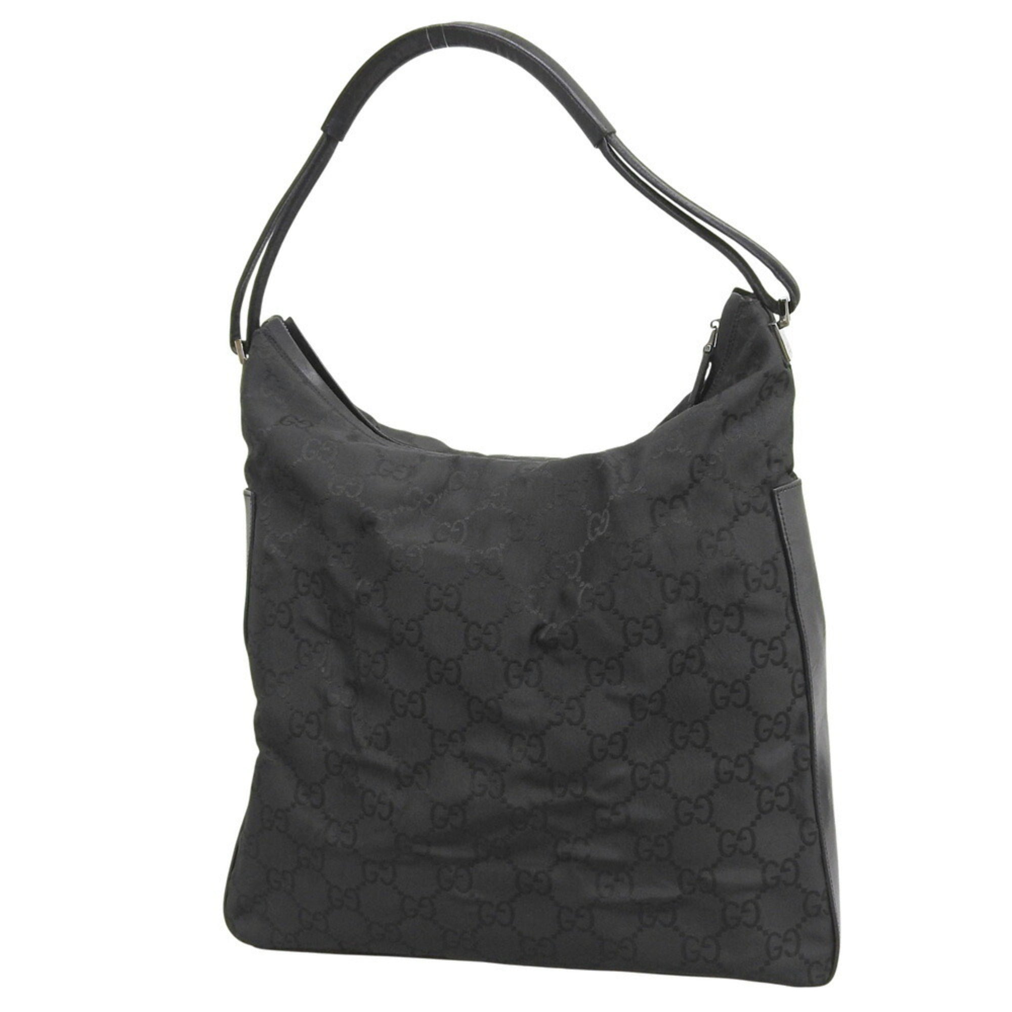 Gucci Black Nylon Leather Shoulder Bag (Pre-Owned)