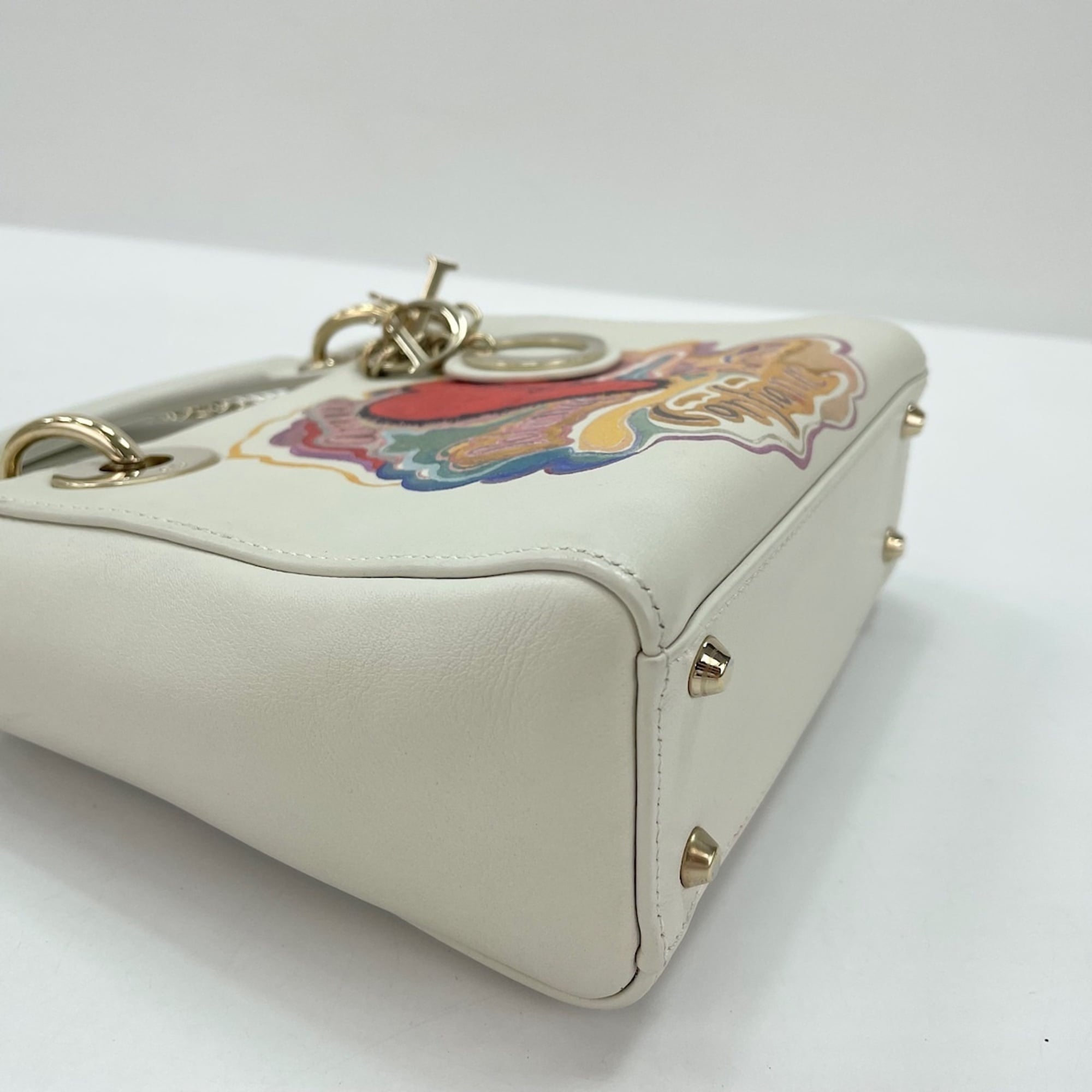 Christian Dior Lady Dior White Handbag Shoulder Bag (Pre-Owned)