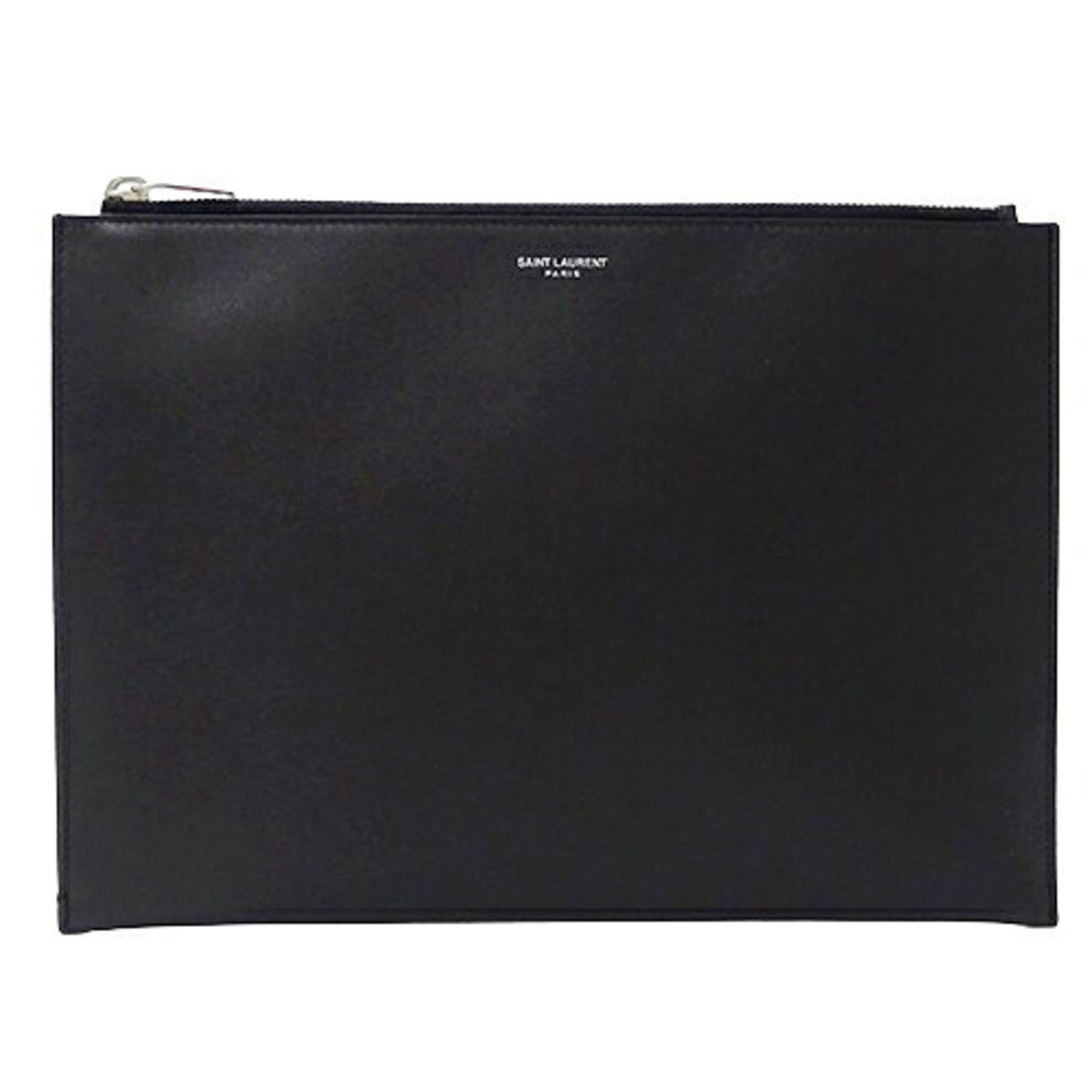 Saint Laurent Black Leather Clutch Bag (Pre-Owned)