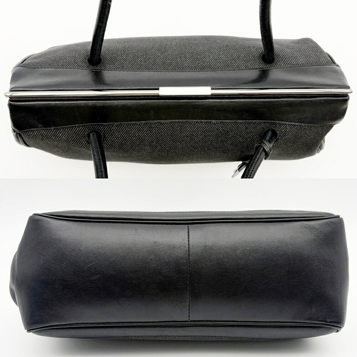 Gucci Black Denim Leather Handbag (Pre-Owned)
