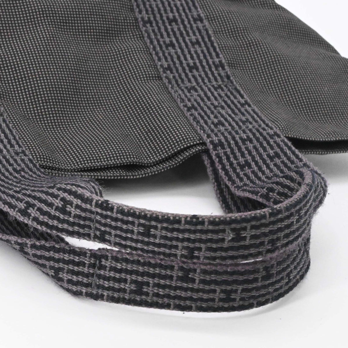 Hermes Her Line Gray Canvas Handbag Tote Bag (Pre-Owned)