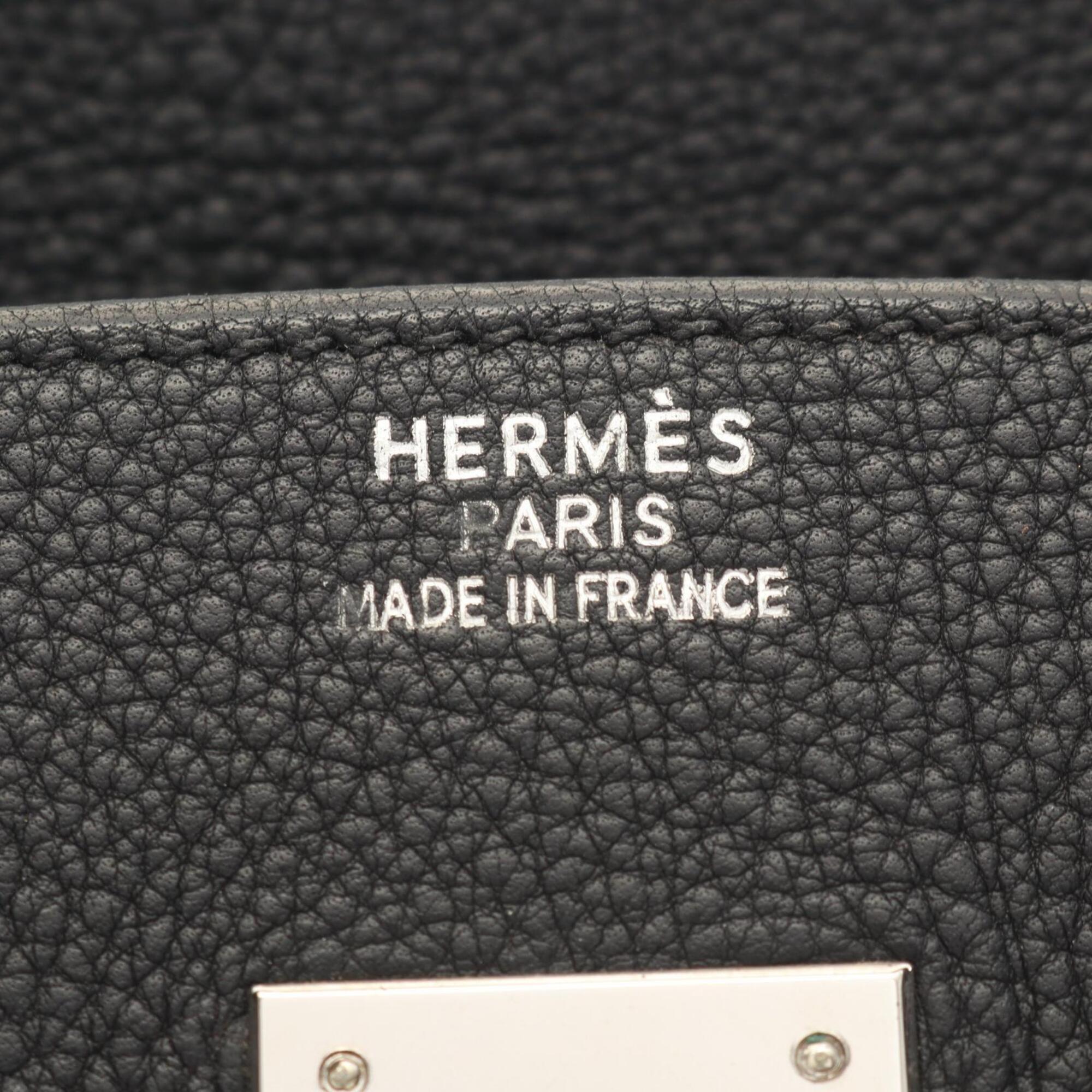 Hermes Black Togo Leather Leather Handbag (Pre-Owned)
