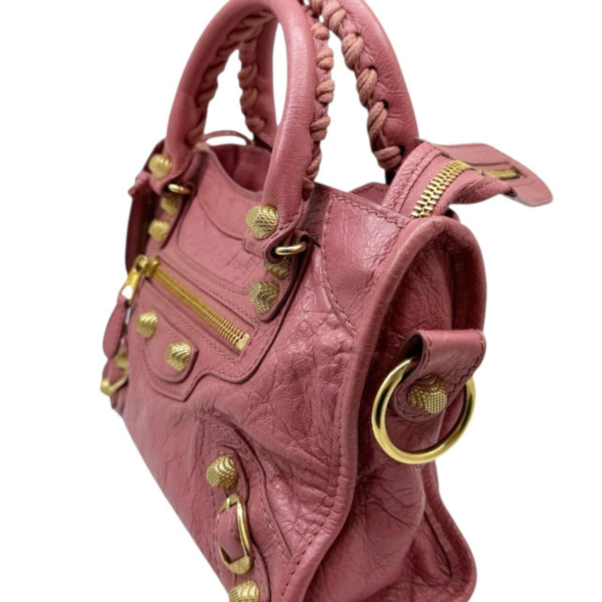 Balenciaga Pink Leather Handbag Shoulder Bag (Pre-Owned)