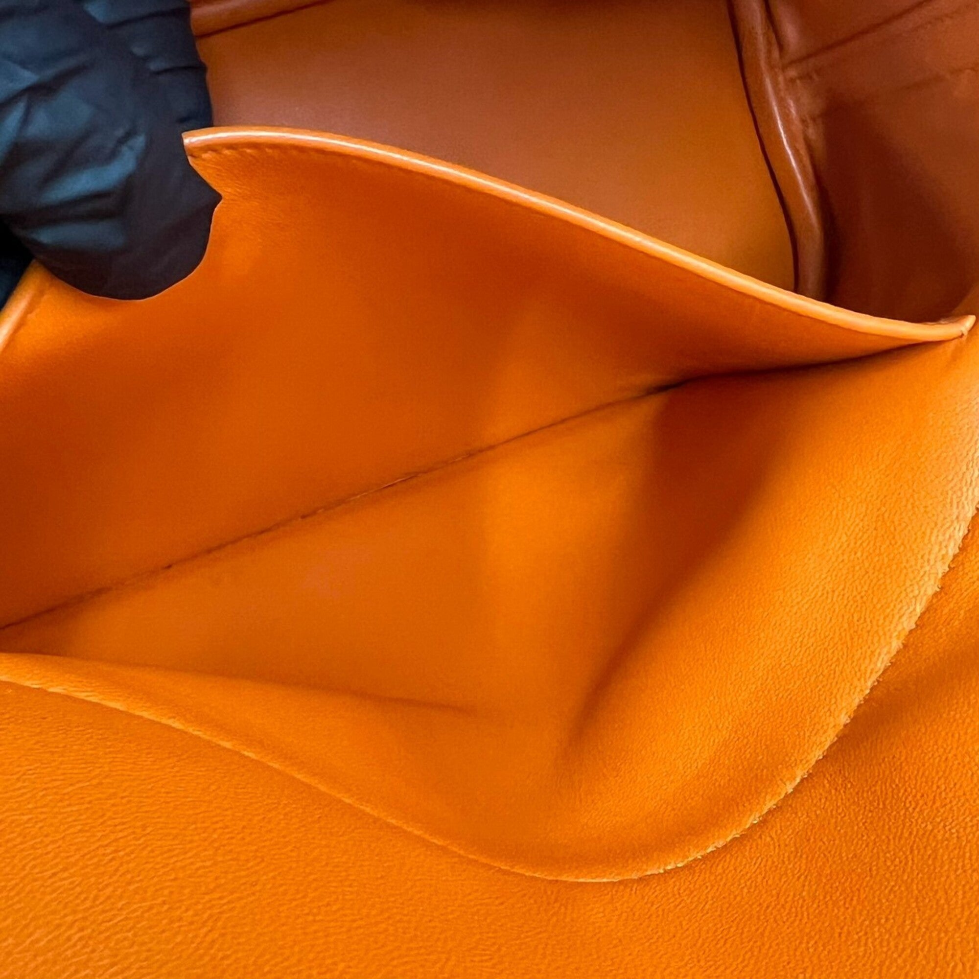 Hermes Orange Taurillon Clemence Leather Handbag Shoulder Bag (Pre-Owned)