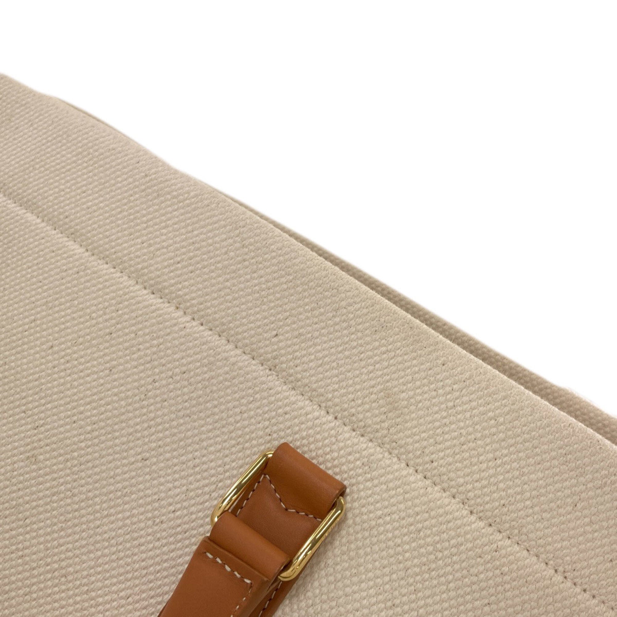 Celine Brown White Canvas Handbag (Pre-Owned)