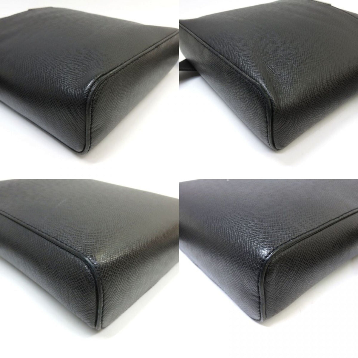Louis Vuitton Noir Taiga Leather Pochette Shoulder Bag (Pre-Owned)