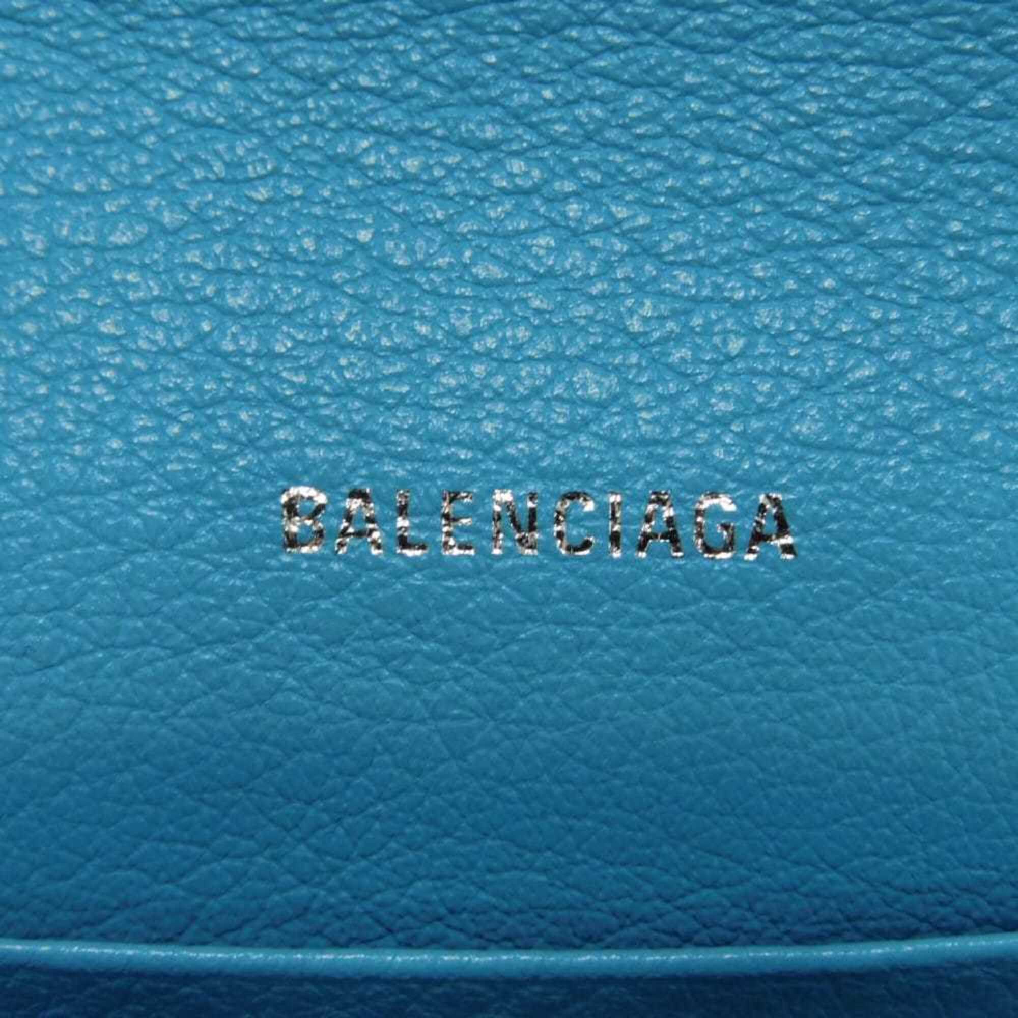 Balenciaga Blue Leather Long Wallet (Bi-Fold) (Pre-Owned)