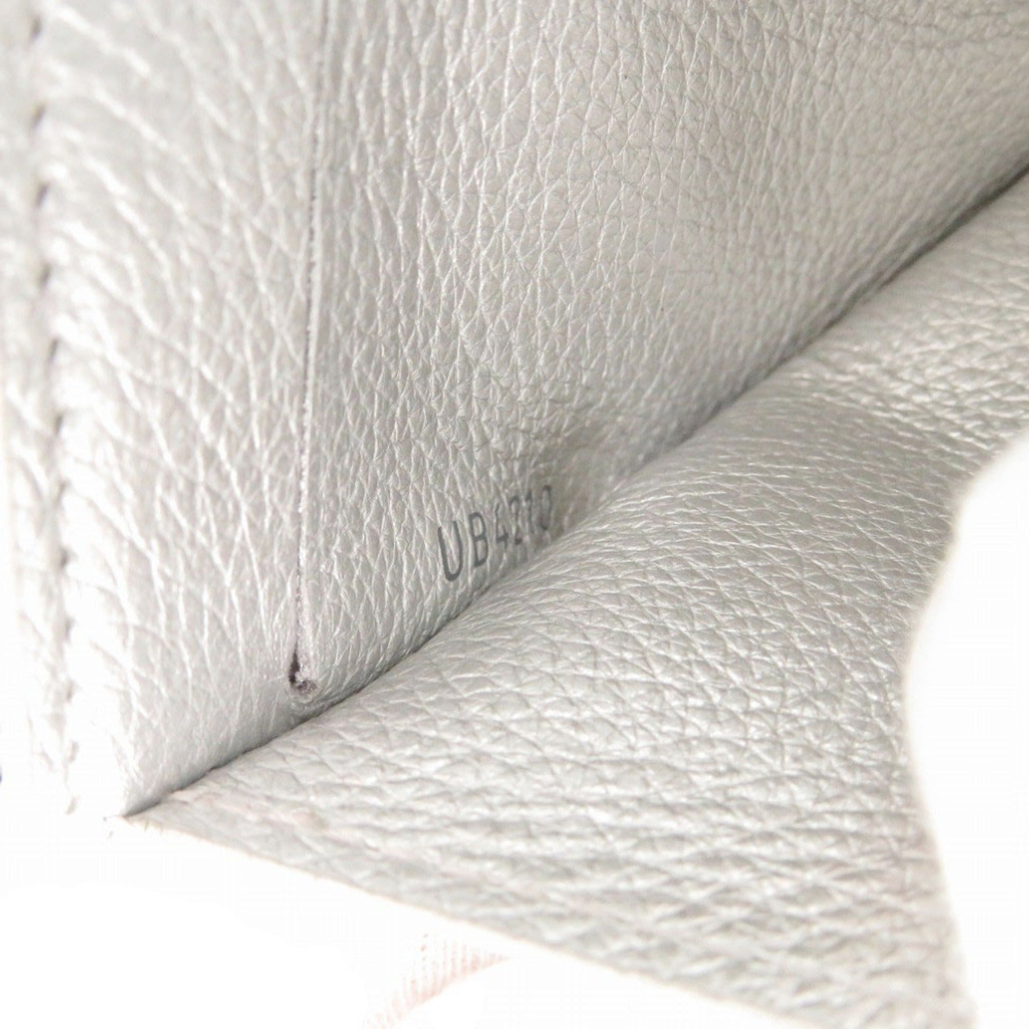 Louis Vuitton Silver Leather Wallet (Tri-Fold) (Pre-Owned)