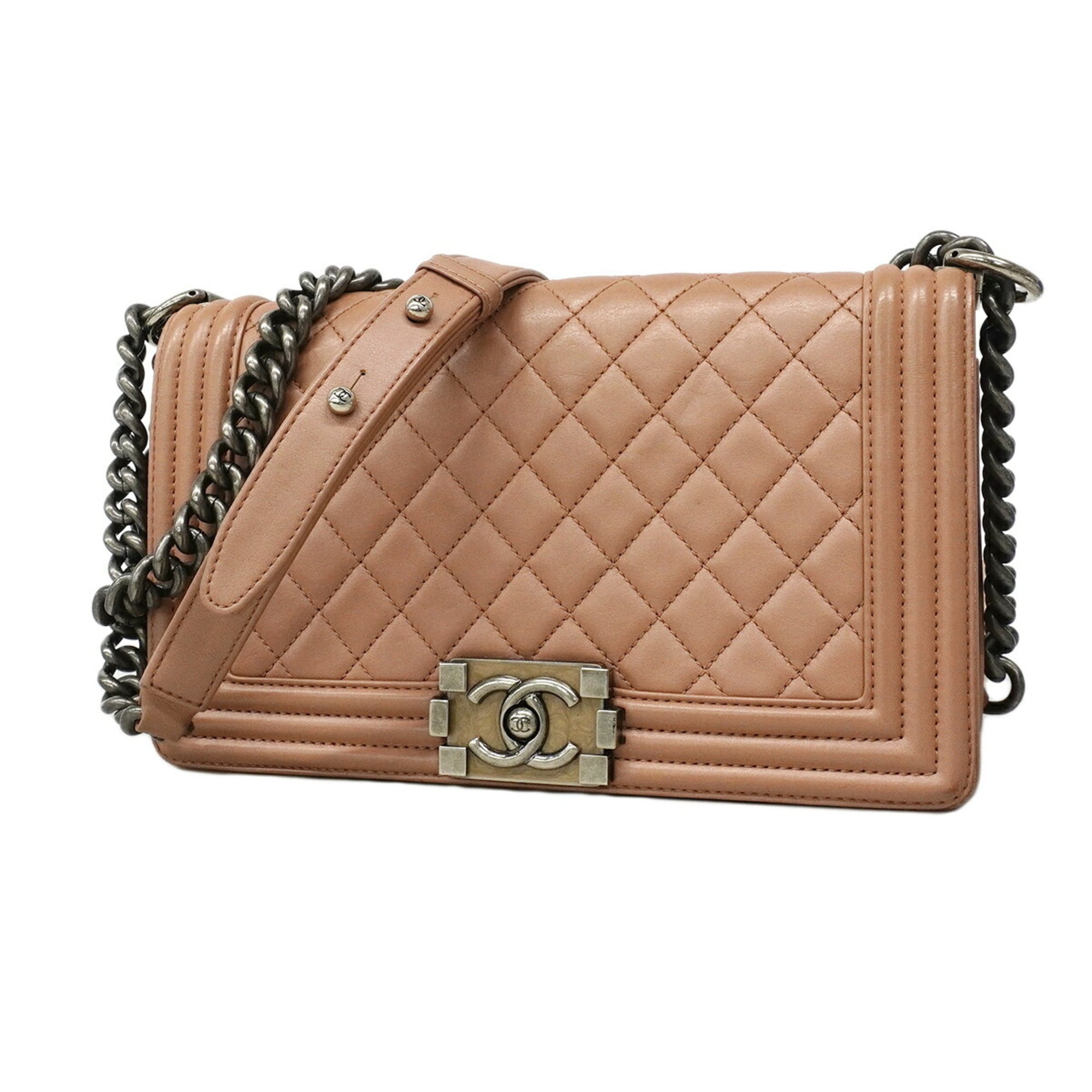 Chanel Pink Leather Shoulder Bag (Pre-Owned)