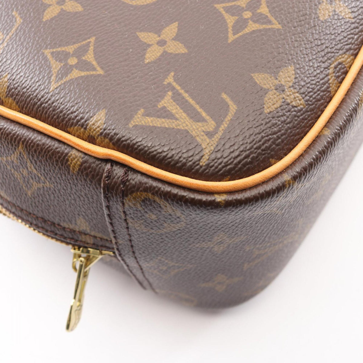 Louis Vuitton Brown Coated Canvas Leather Handbag (Pre-Owned)