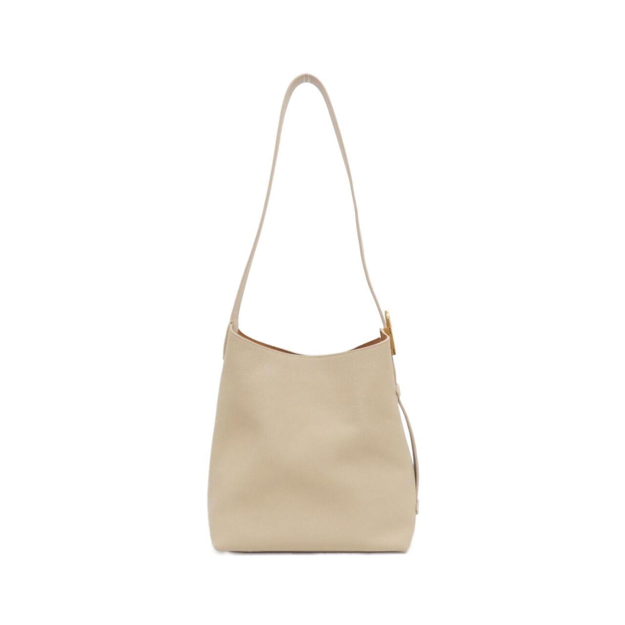 Louis Vuitton Beige Leather Pouch Shoulder Bag (Pre-Owned)