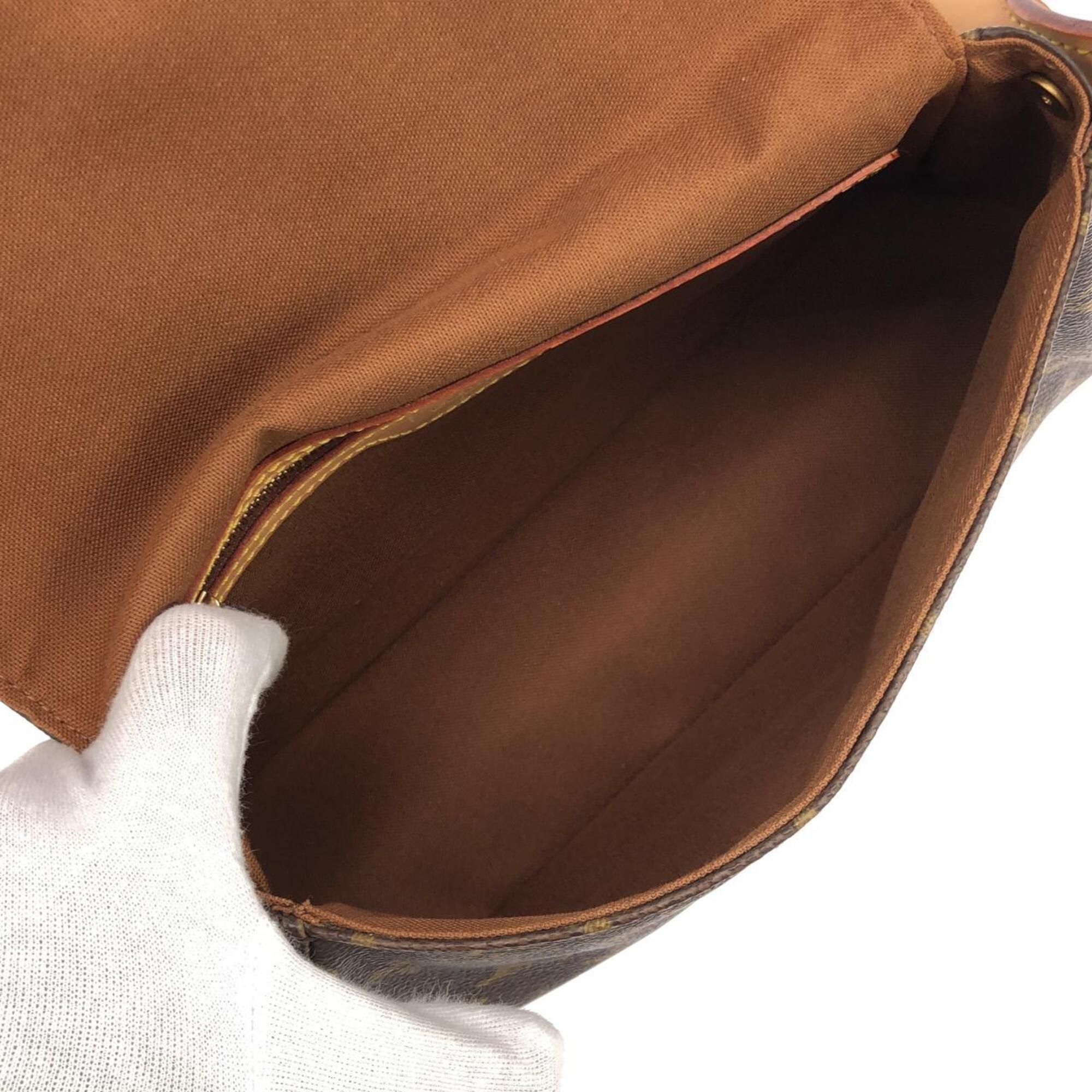 Louis Vuitton Marron Coated Canvas Shoulder Bag (Pre-Owned)
