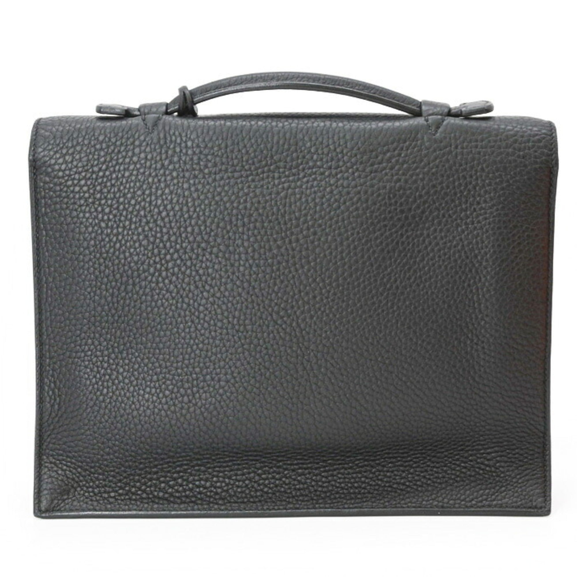 Hermes Black Taurillon Clemence Leather Handbag (Pre-Owned)