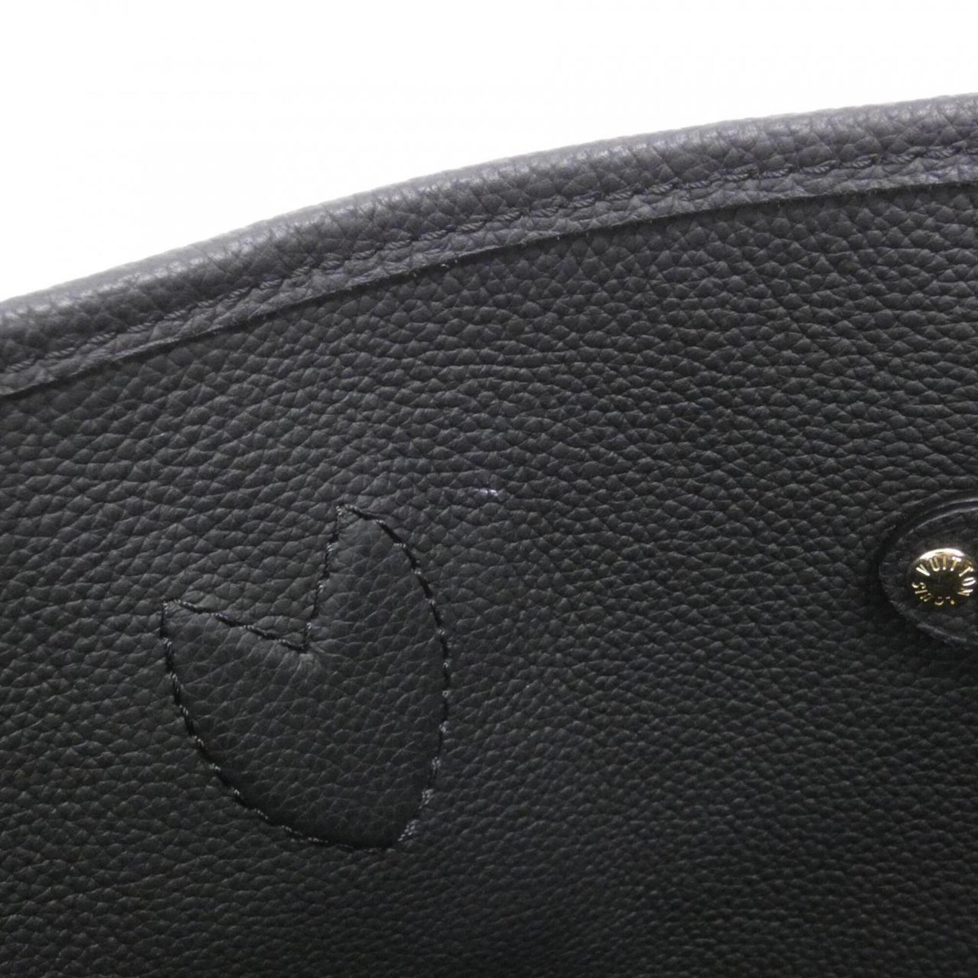 Louis Vuitton Monogram Black Marron Coated Canvas Leather Handbag Pouch (Pre-Owned)