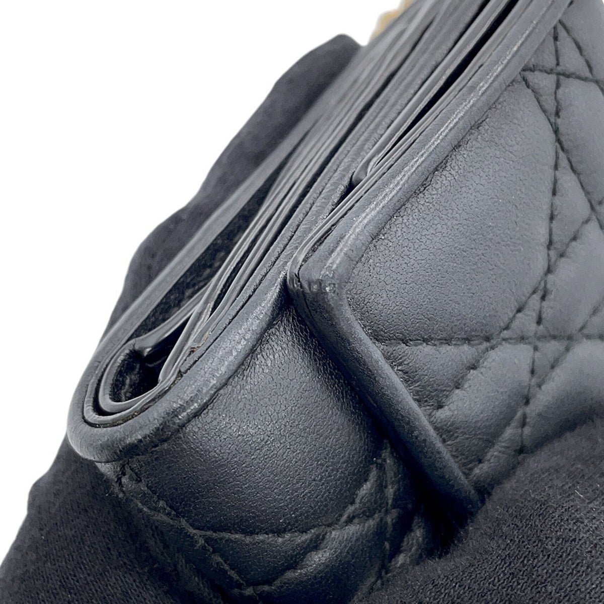Christian Dior Black Leather Wallet (Tri-Fold) (Pre-Owned)